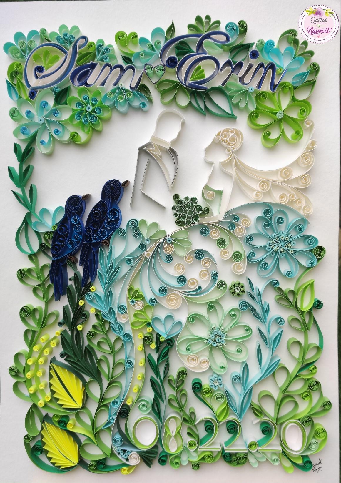 Quilling art.. Made just by folding paper strips.. r/crafts