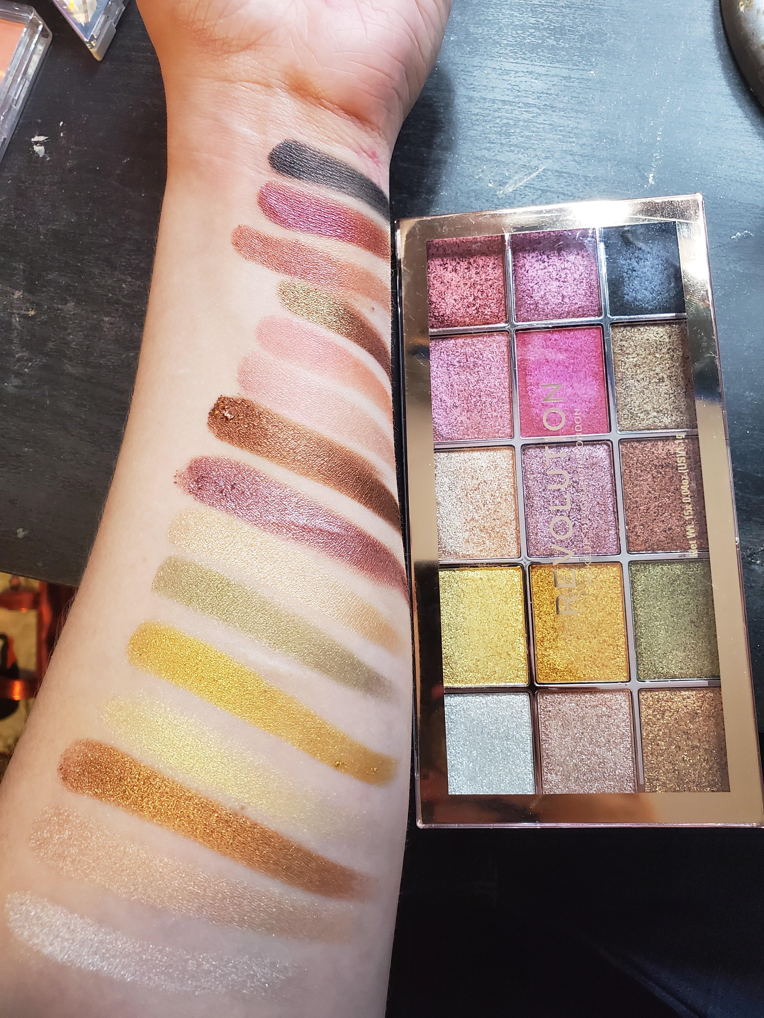 Makeup revolution palette "foil frenzy" on fair neutral skintone r