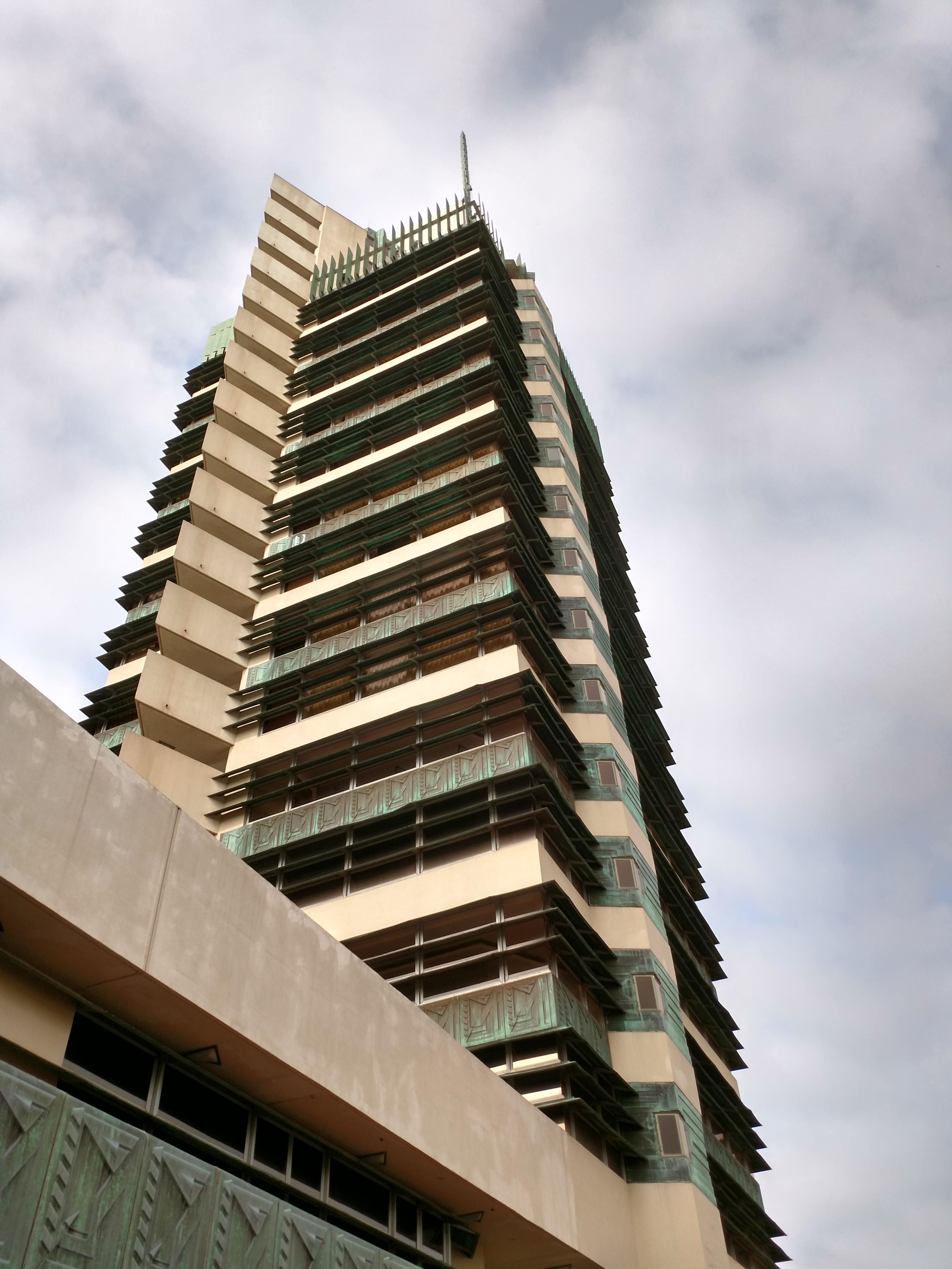 Price Tower designed by Frank Lloyd Wright. Bartlesville Oklahoma