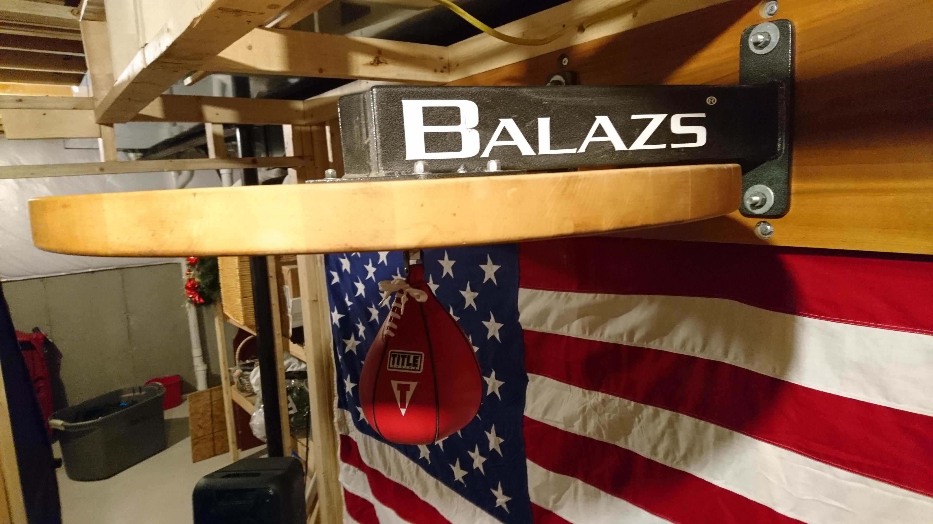Balazs Made in USA speed bag platform with 30" solid maple drum r