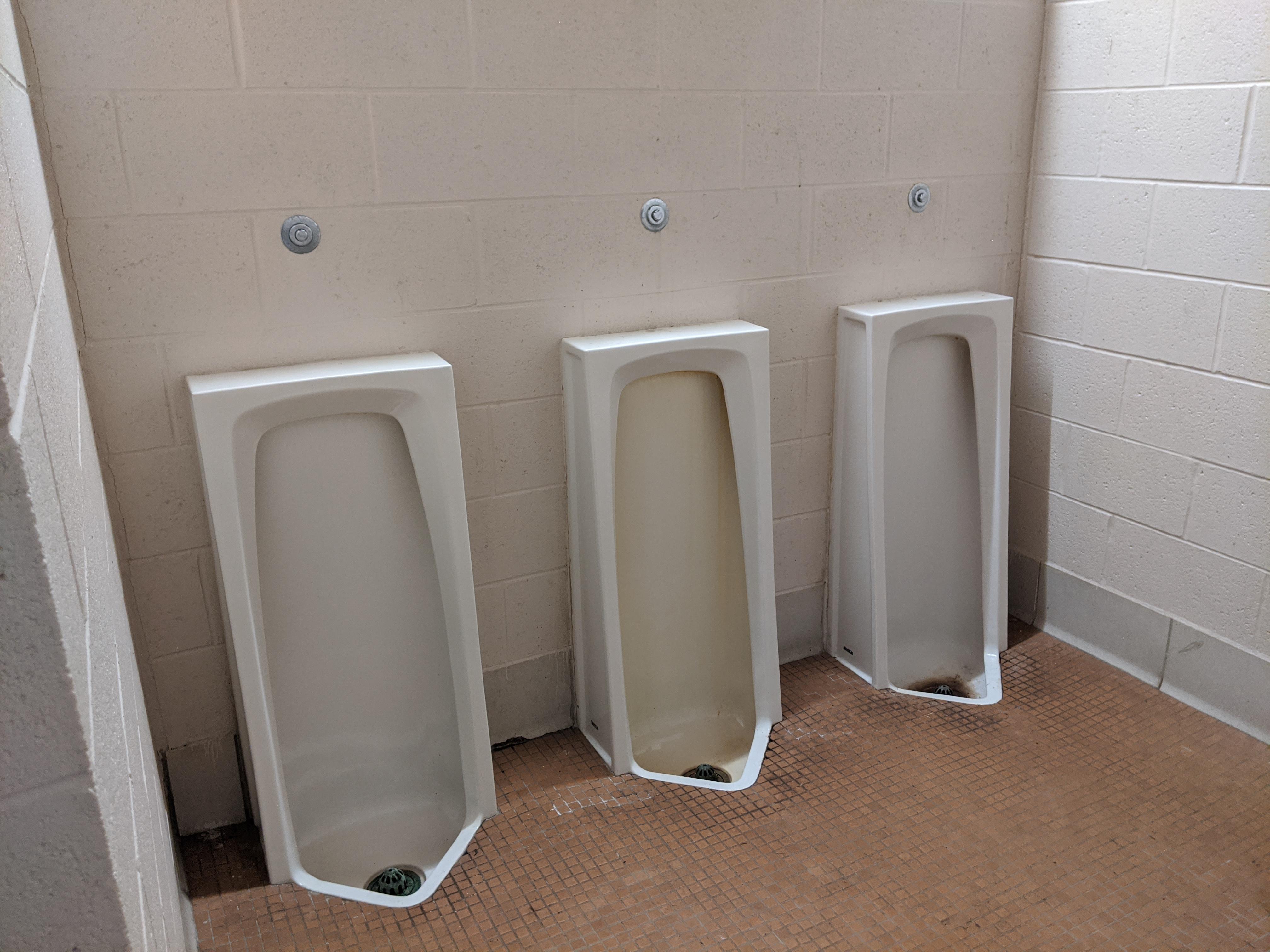 For fans of urinals that go all the way to the ground.