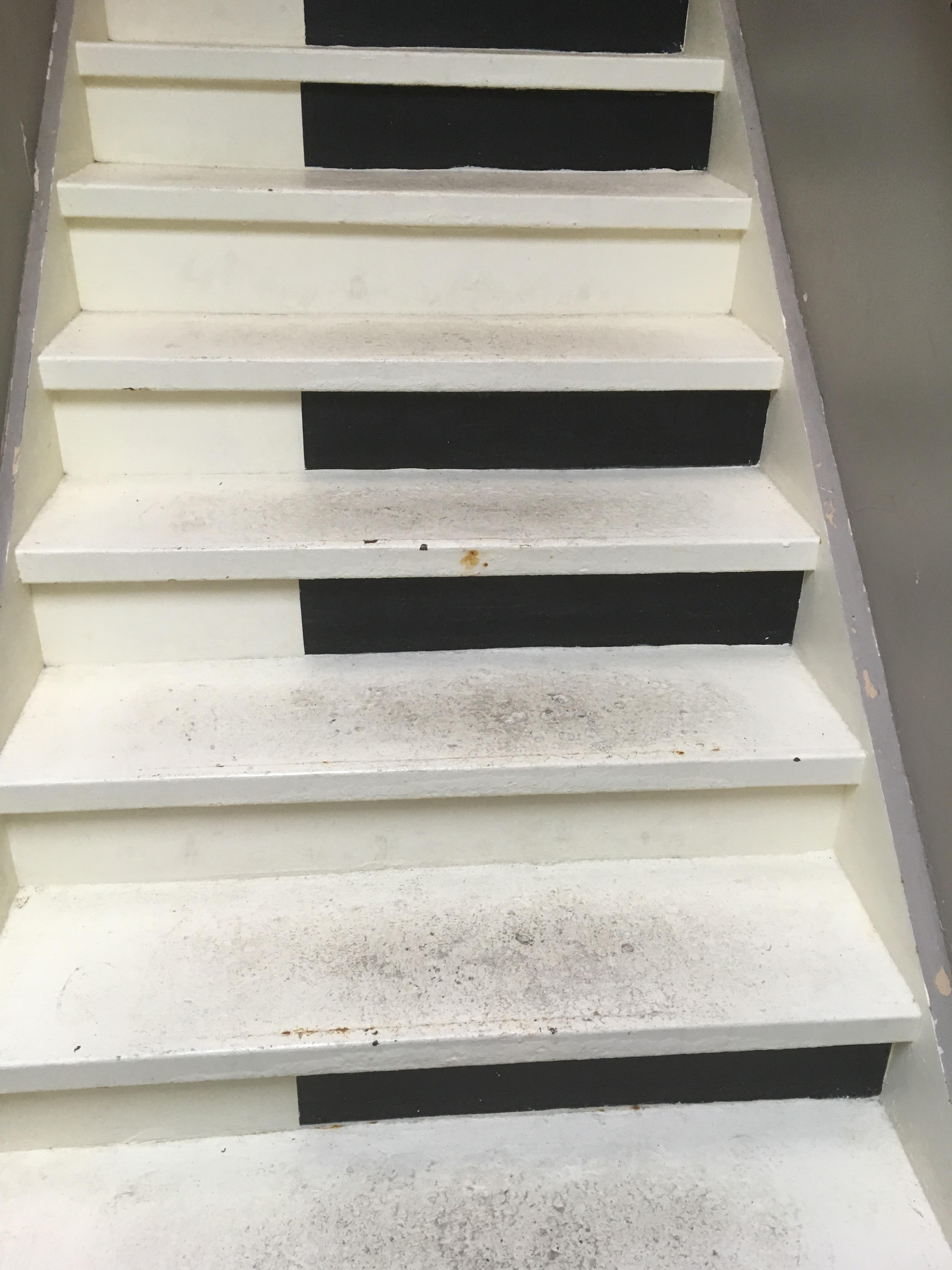 The stairs of my music school are painted to look like piano keys r