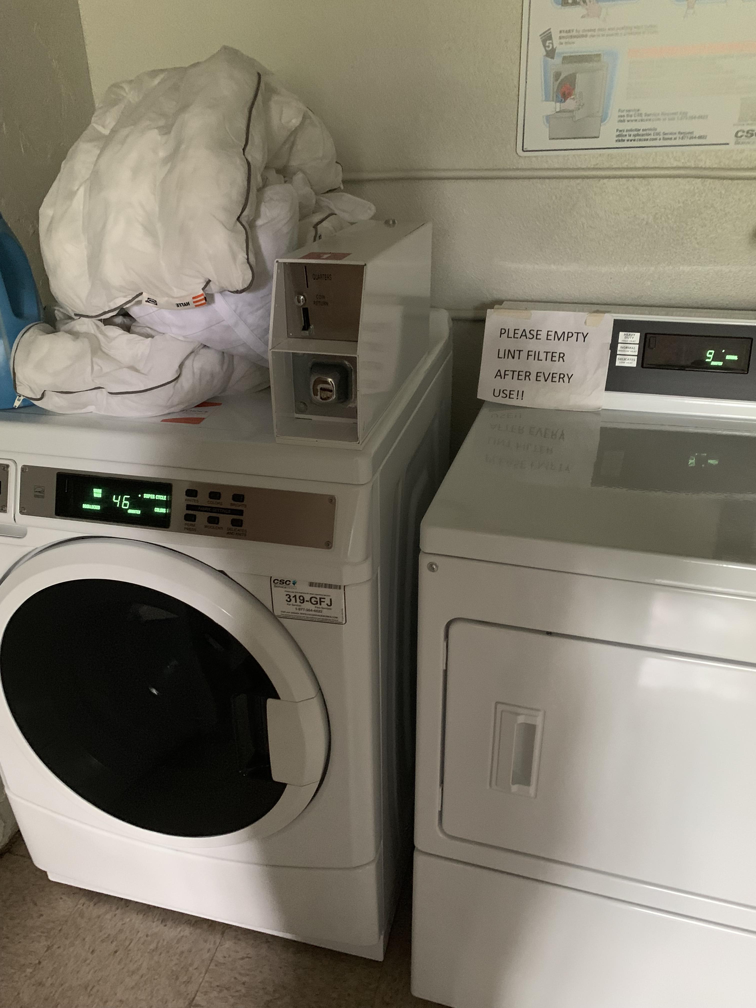 Went down to swap my laundry with 9 min left on the dryer. Some ass