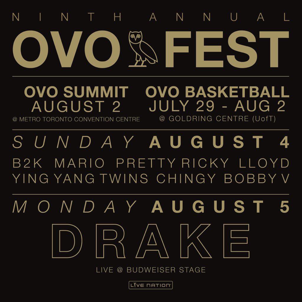 Ovo fest or Millennium Tour +Drake? festivals