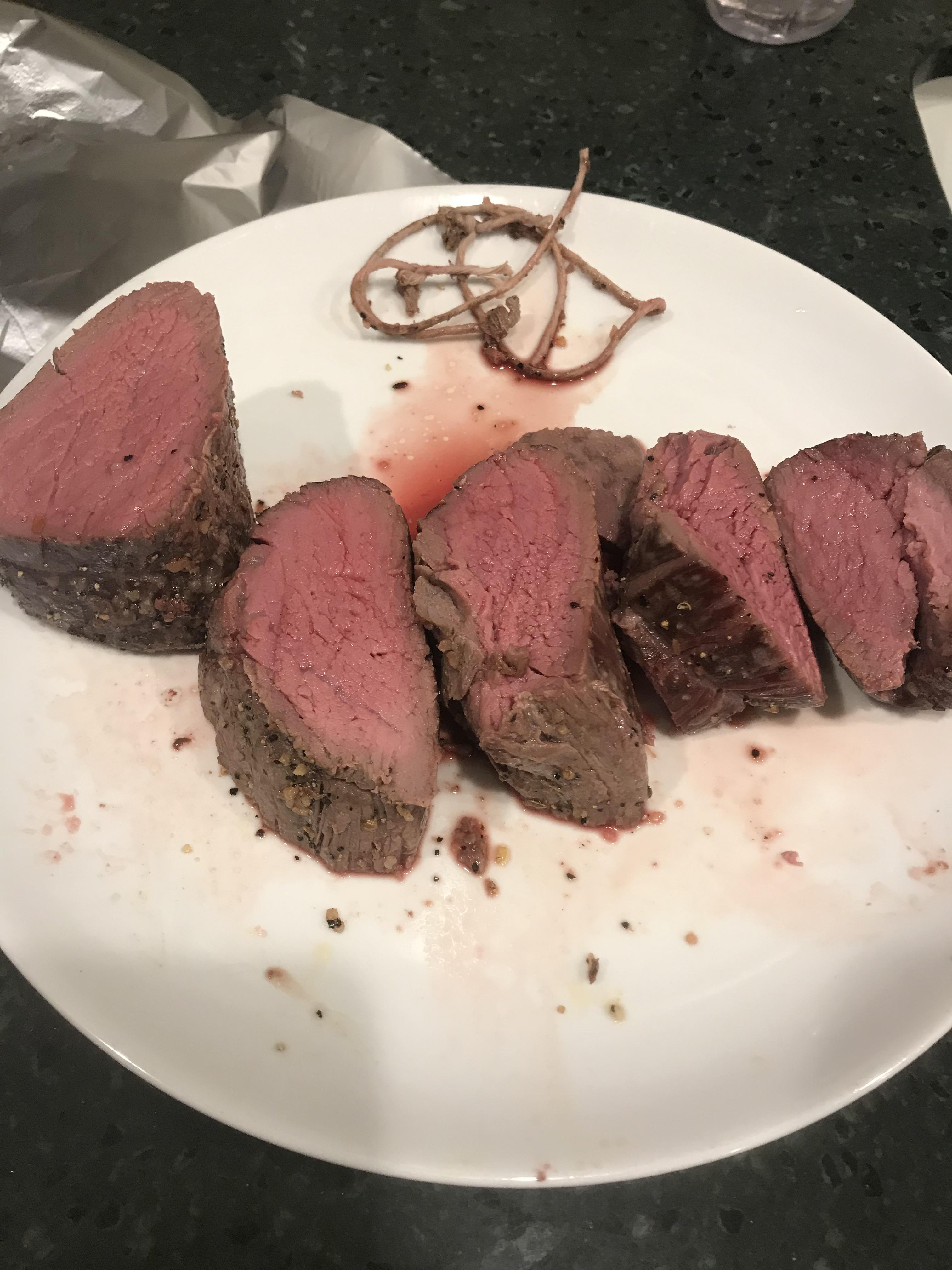Beef tenderloin on the green egg r/meat