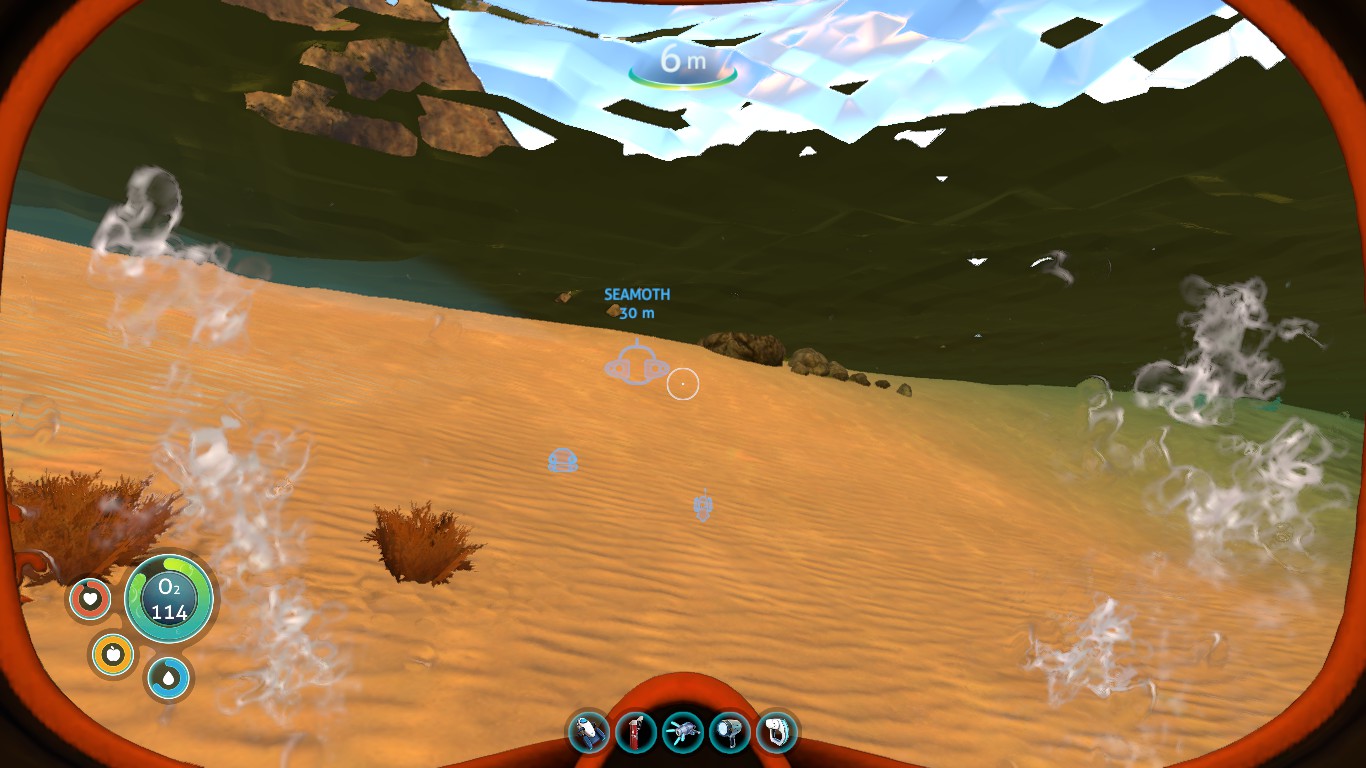 [No Spoilers] My seamoth got embedded in the ground when i accidently