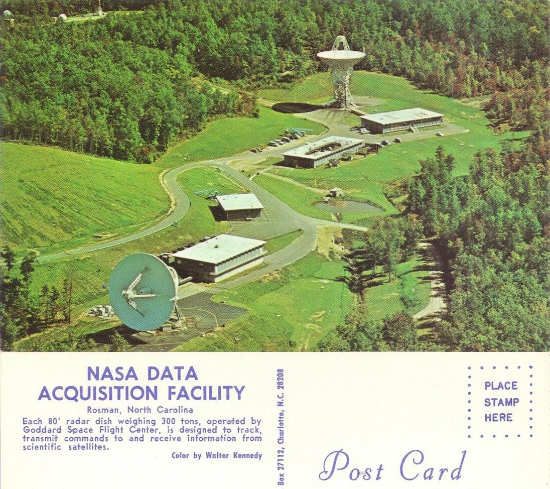 NASA Data Acquisition Facility Postcard Rosman, NC r/NorthCarolina