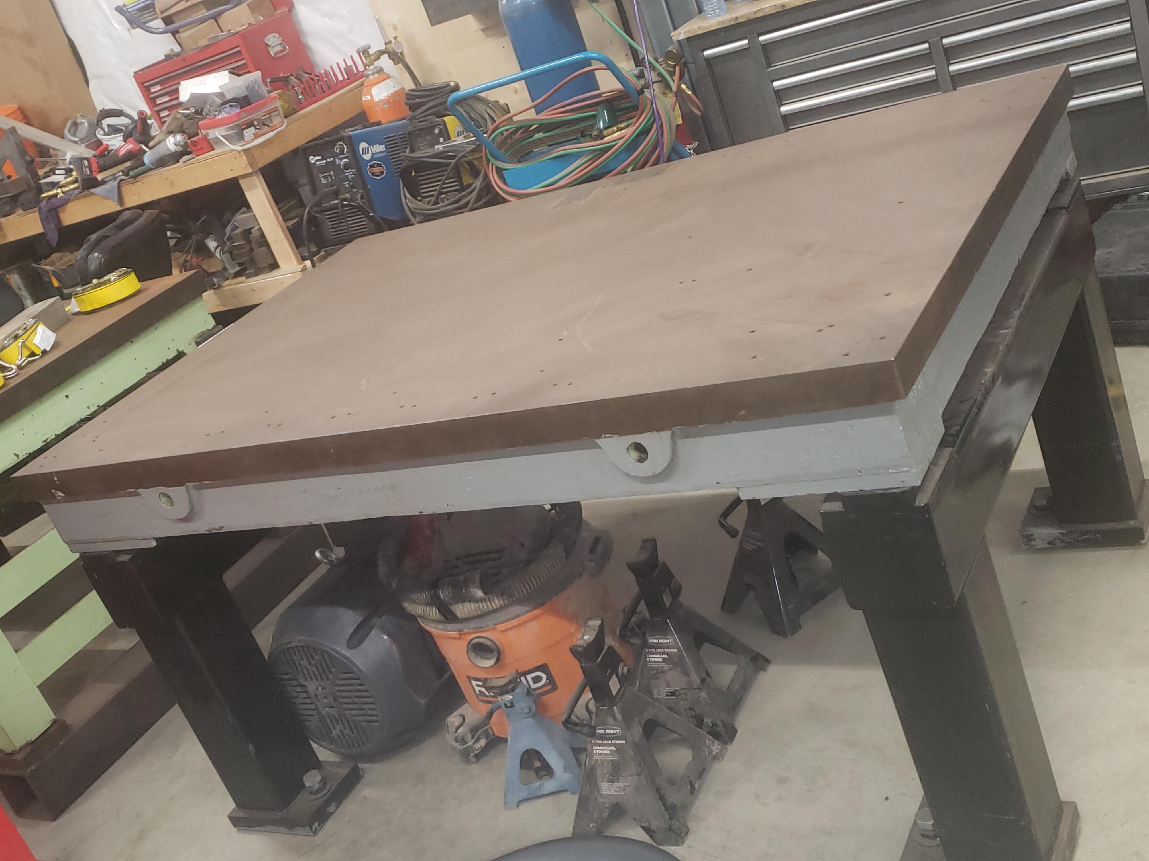 My New 2800 lbs Cast Iron Welding Table r/Welding