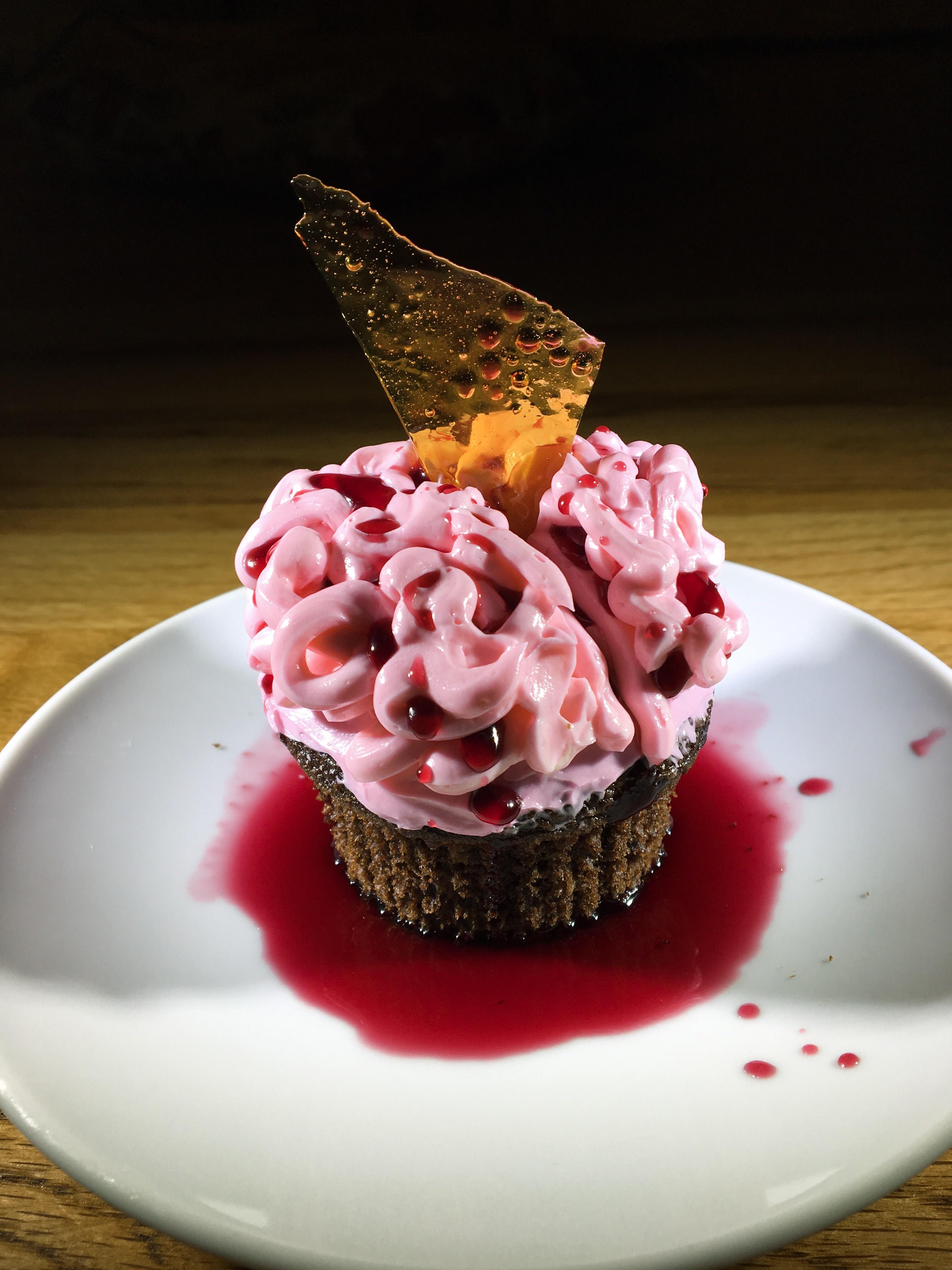 Broken Glass Halloween Brain Cupcake r/Baking