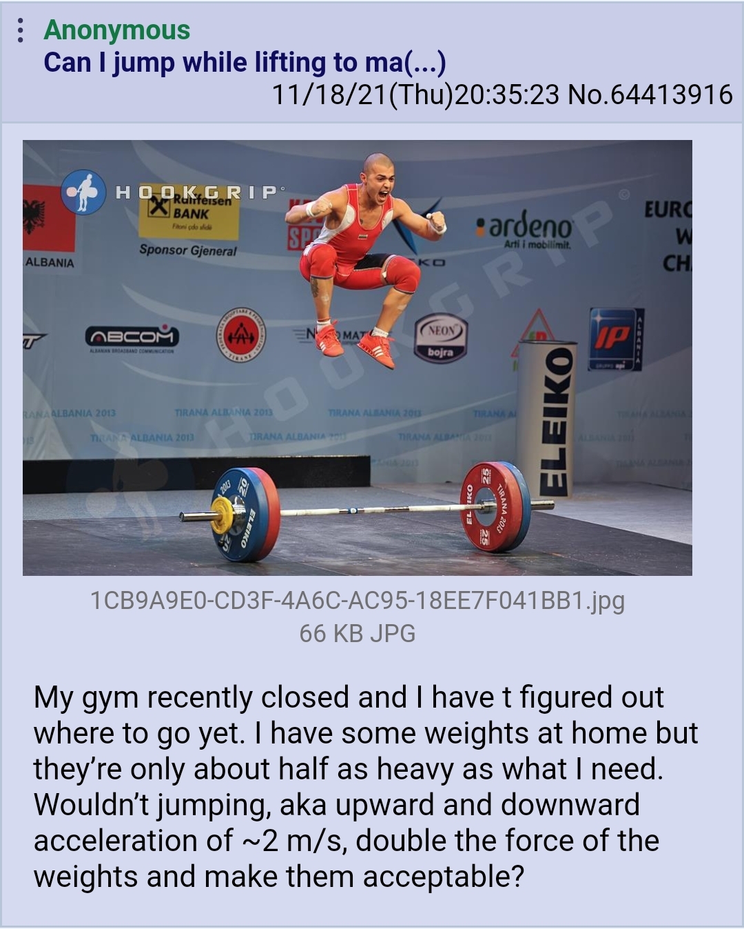 Anon attempts to revolutionize resistance training 4chan