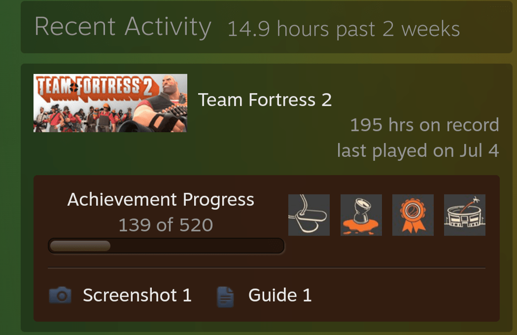 how many hours of tf2 do you guys have i will go 1st tf2