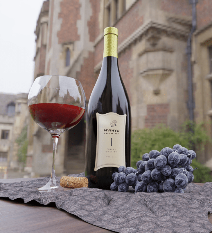 Wine advert created in blender r/blender