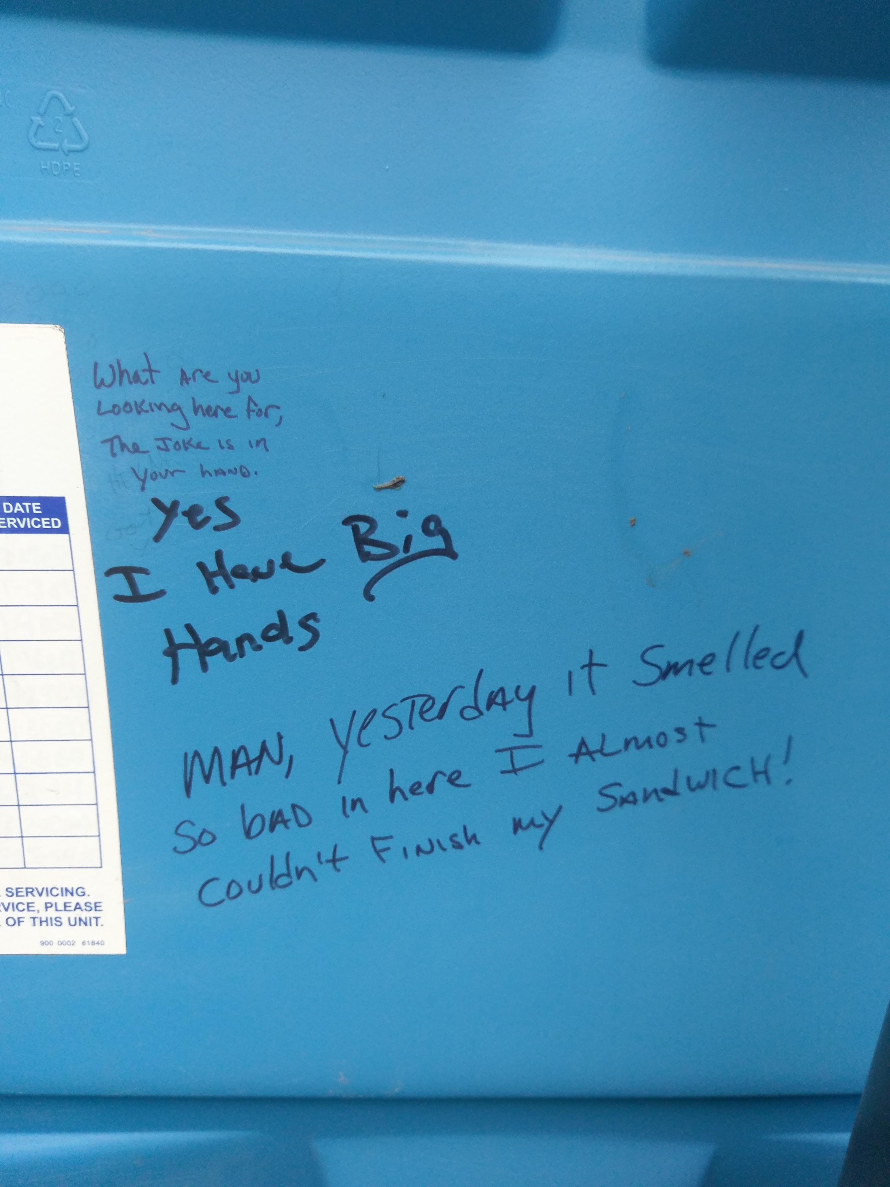 Some classy porta potty messages. r/funny