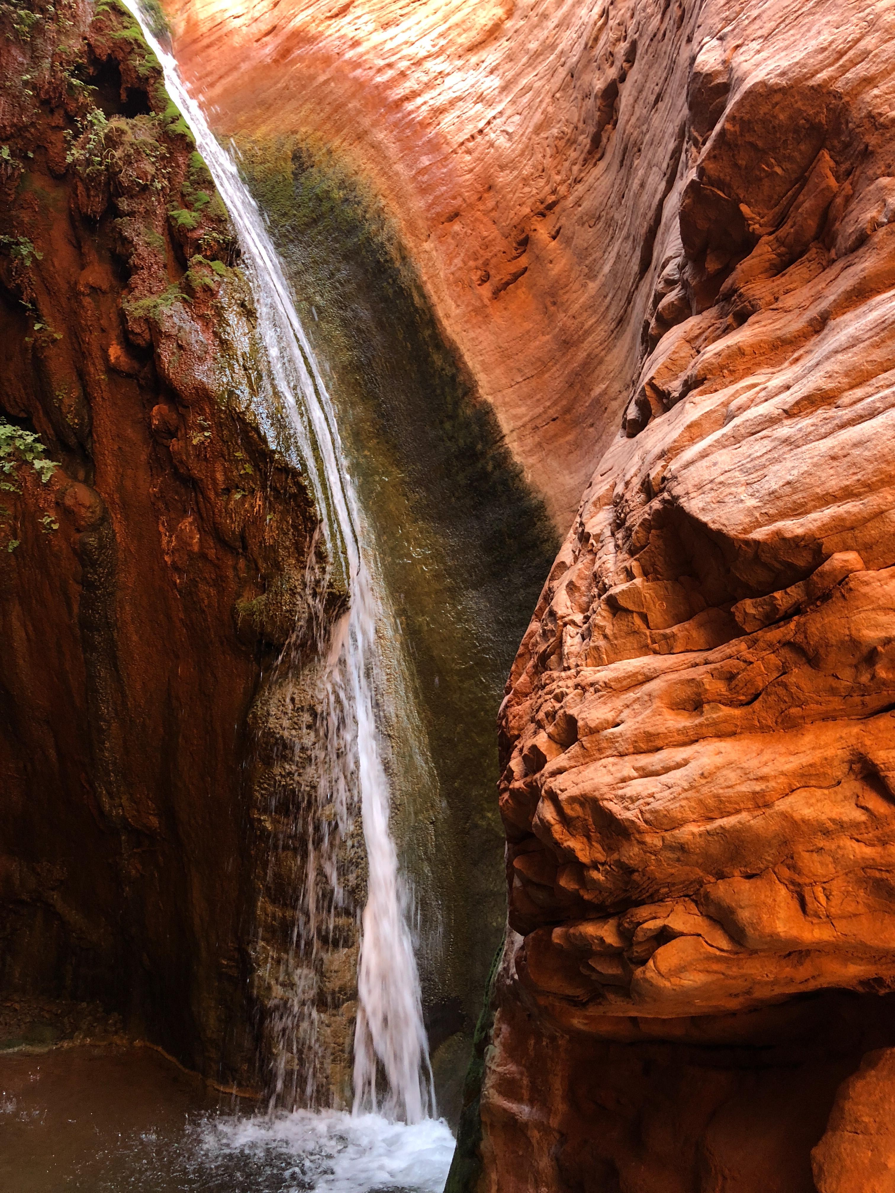 Deep inside the Grand Canyon are small creeks flowing through slot