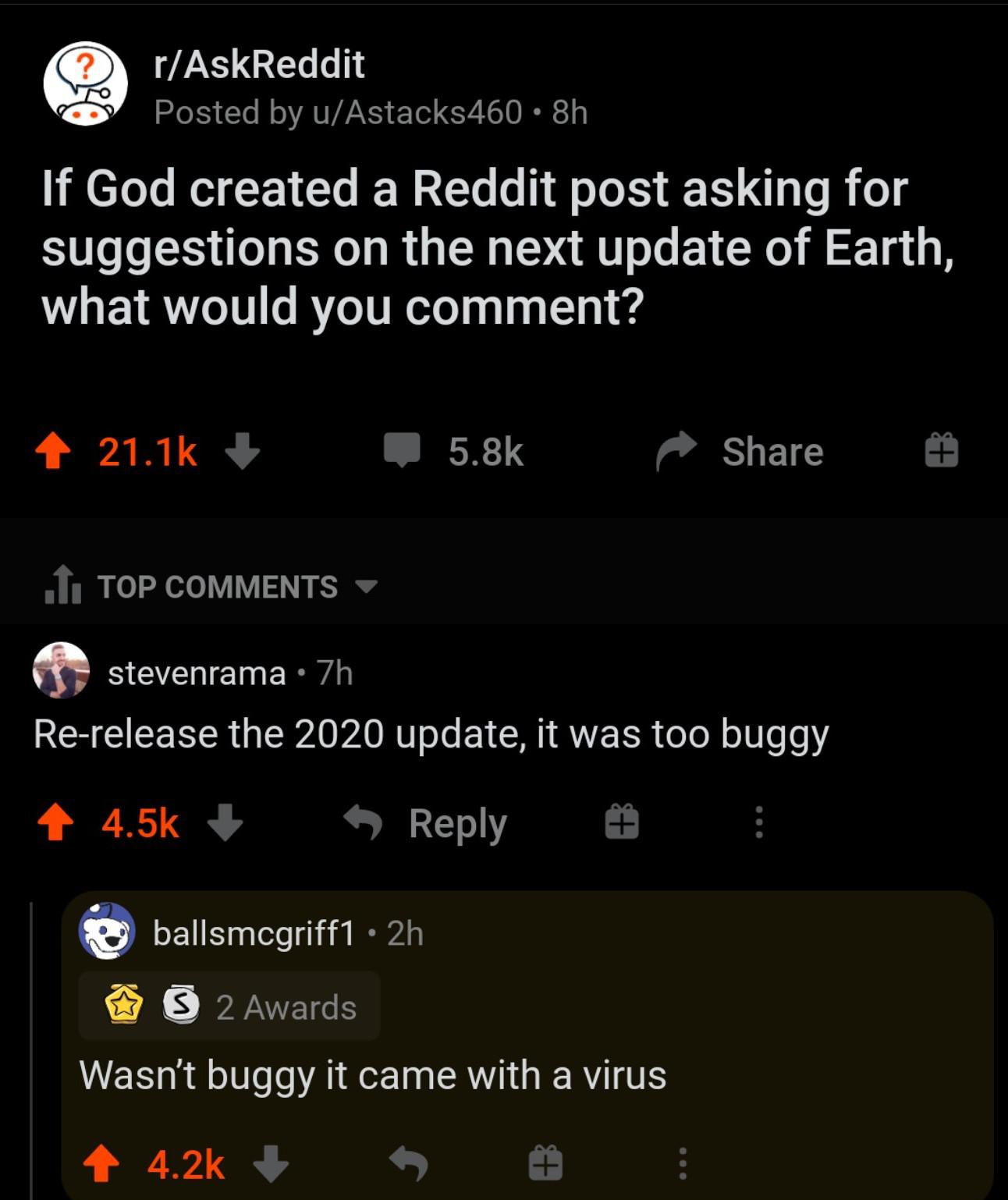 It's time we get the antivirus update r/technicallythetruth