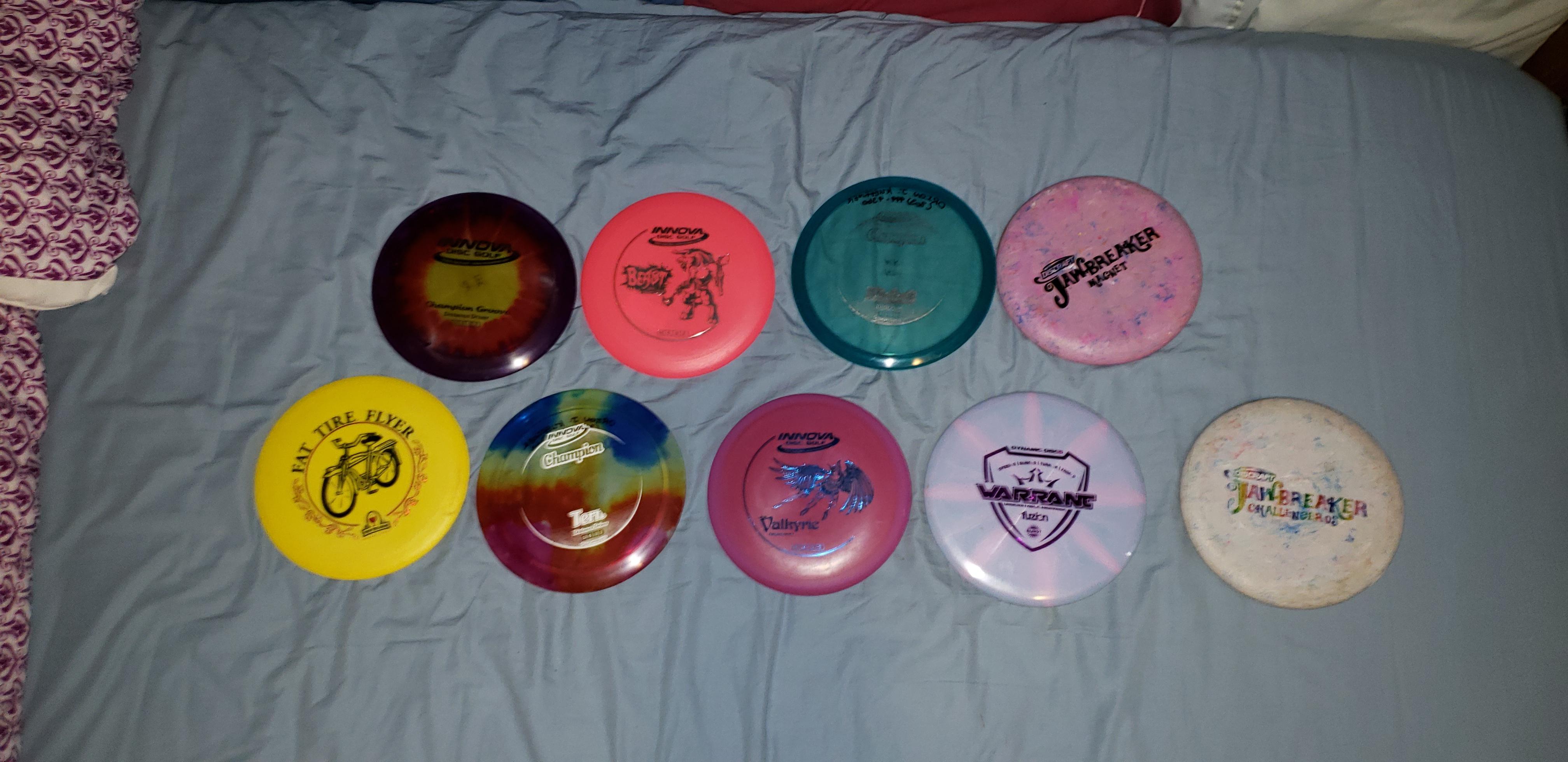 My disc golf collection thus far. Im new to the sport and live in