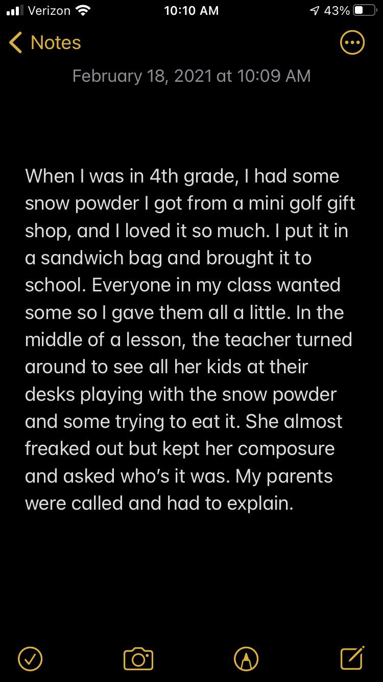 Snow decorating powder r/KidsAreFuckingStupid