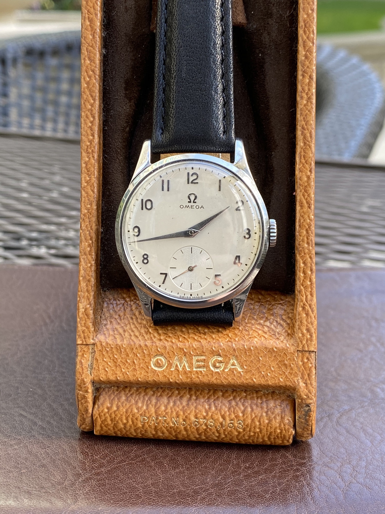 [WTS] 1950s Steel Omega Manual Wind Watch, Arabic Numerals