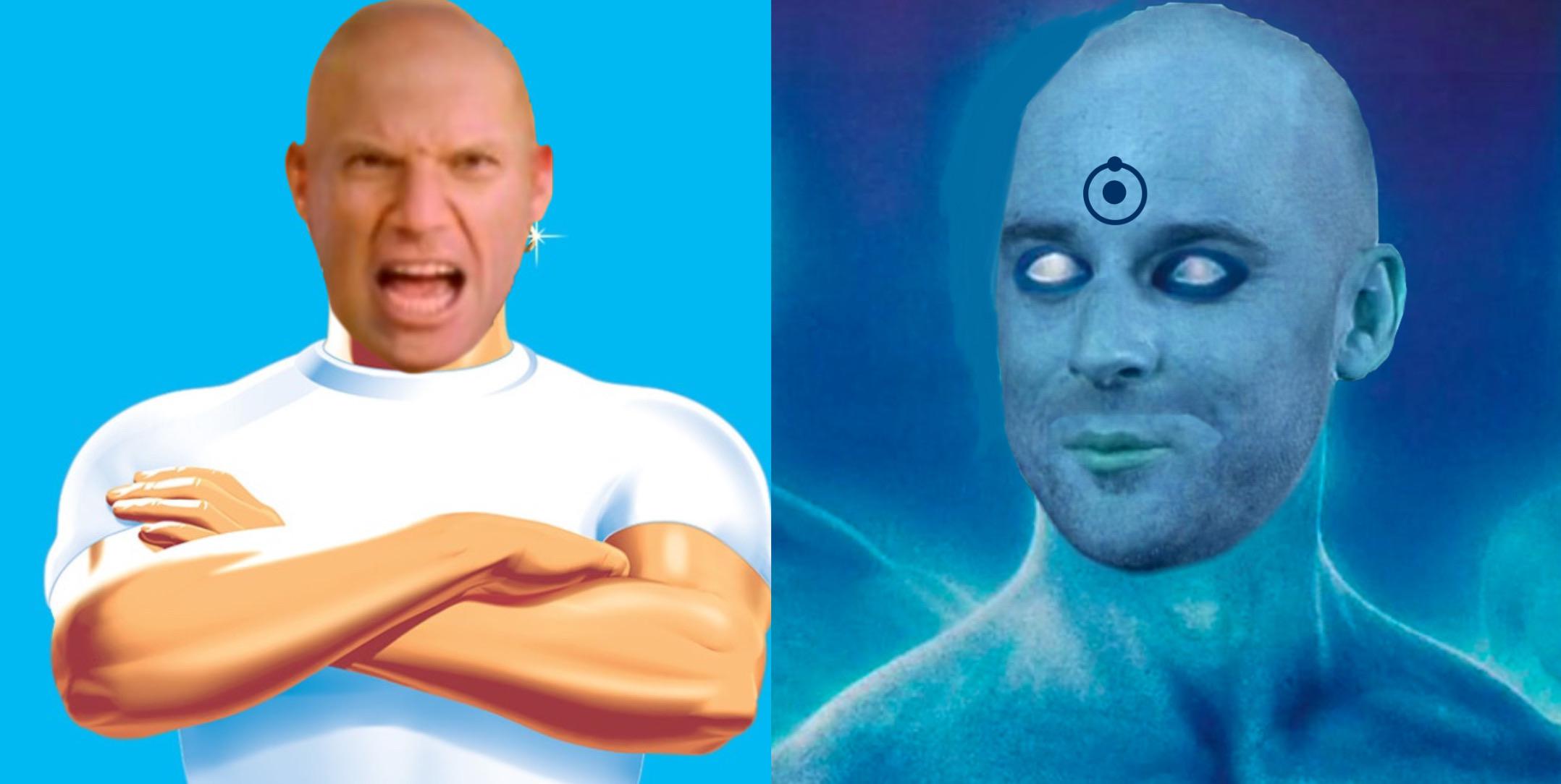 (My photo editing skills are not the best) Mr Clean vs Doctor Manhattan