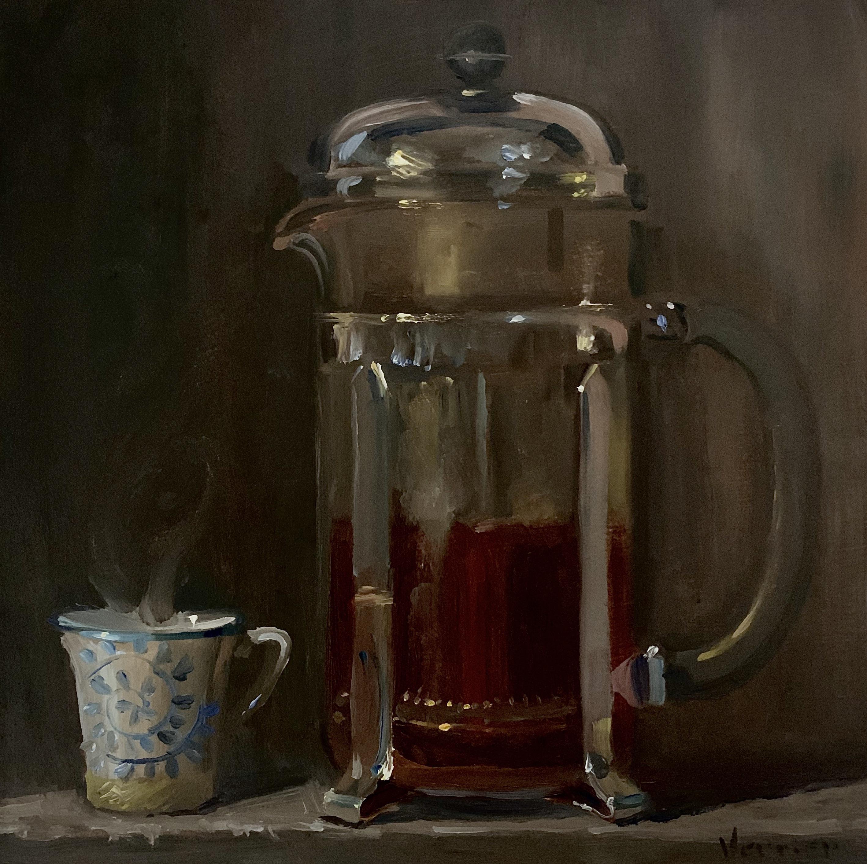 “French Press Coffee” oil, me, 2019 r/Art