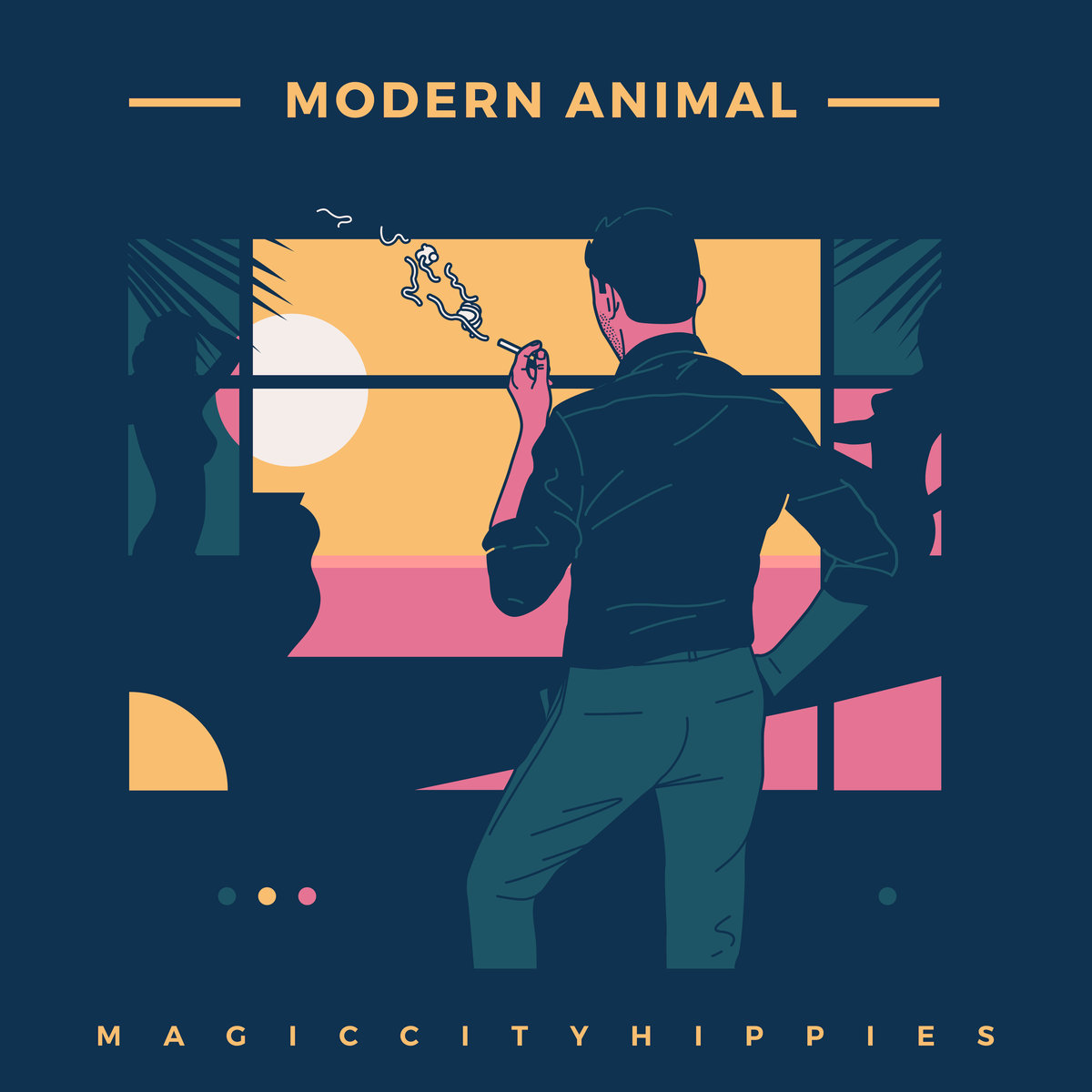 Magic City Hippies' album cover design for their new album "Modern