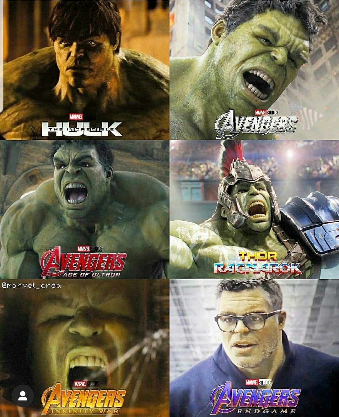 Evolution of Hulk throughout the MCU. r/Endgame