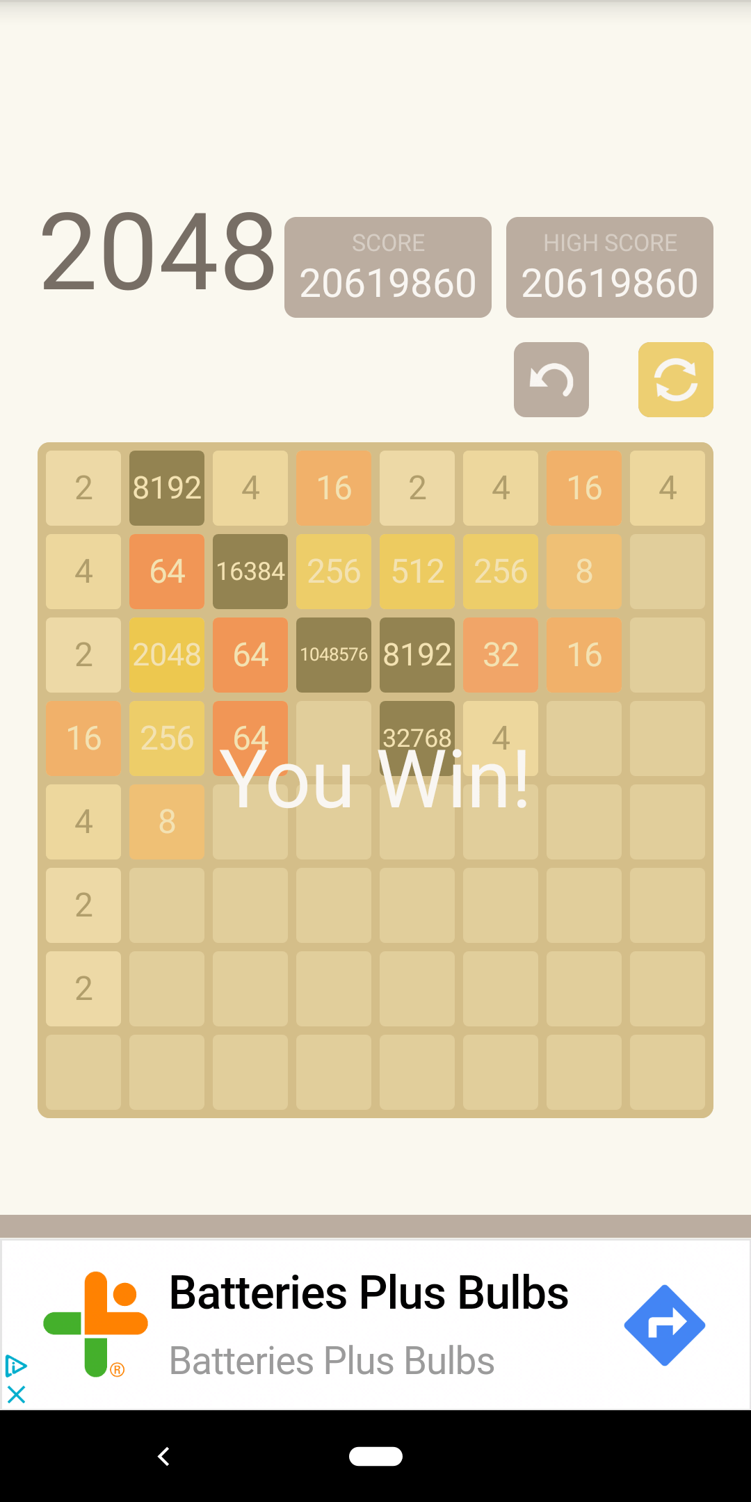 Been playing this 2048 game for a couple years now on and off and it