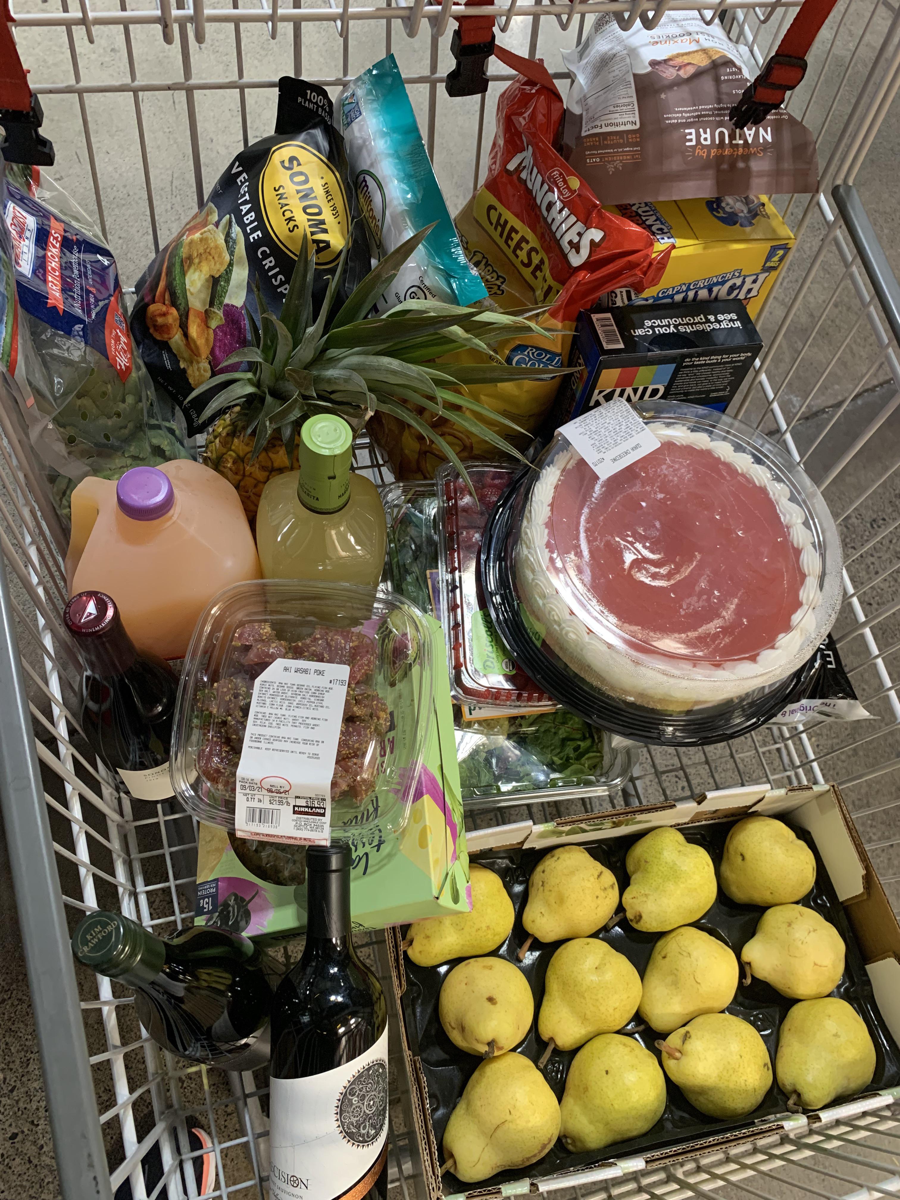 Costco Hawaii Haul Featuring guava cheesecake, local pineapple, and