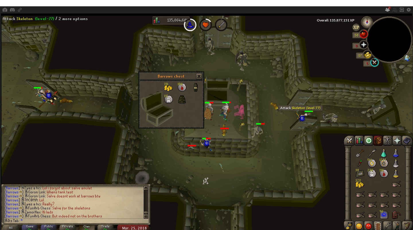 Loot From Barrows Event (first double item; one unique) r/ironscape