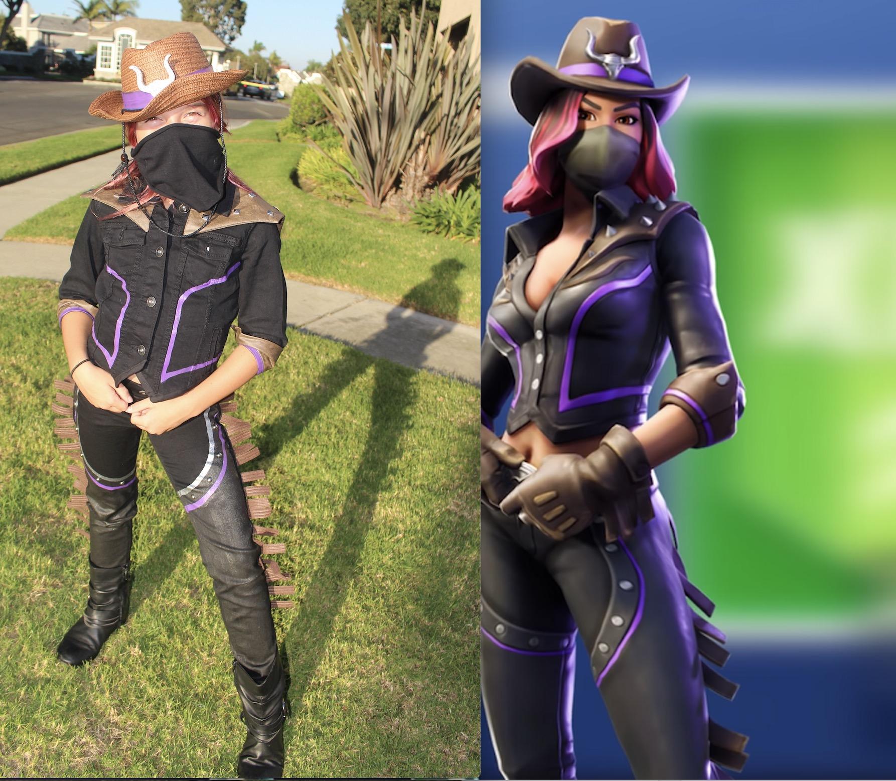Homemade Fortnite Calamity costume for a 9 year old! Grandma put in
