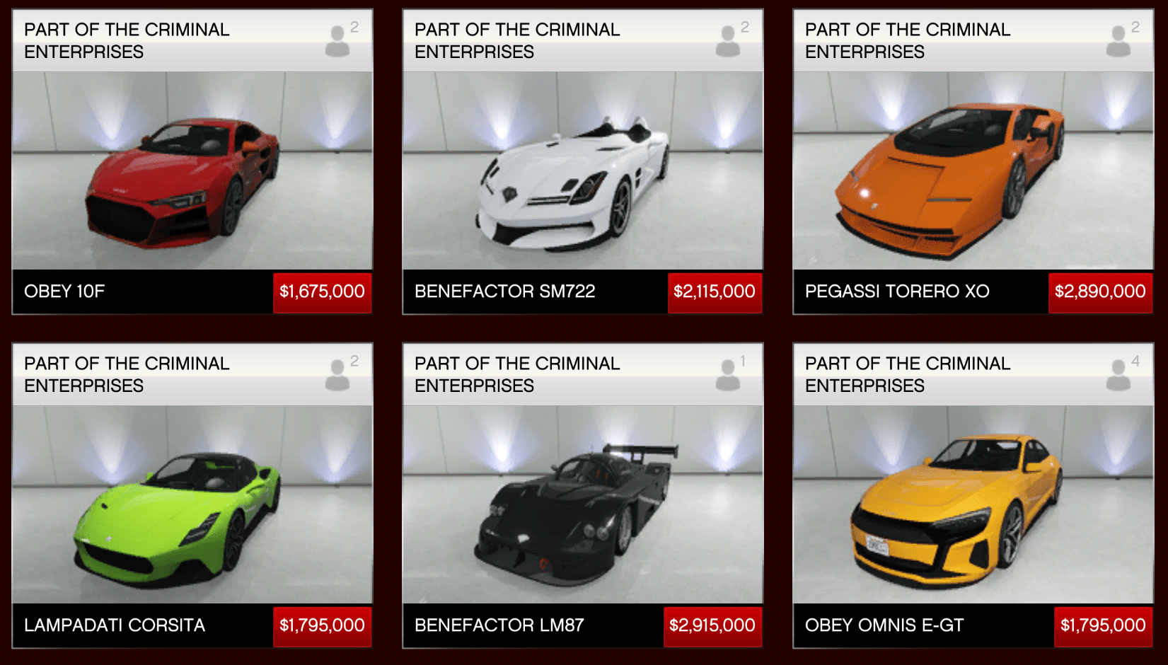 Gta 5 New Cars