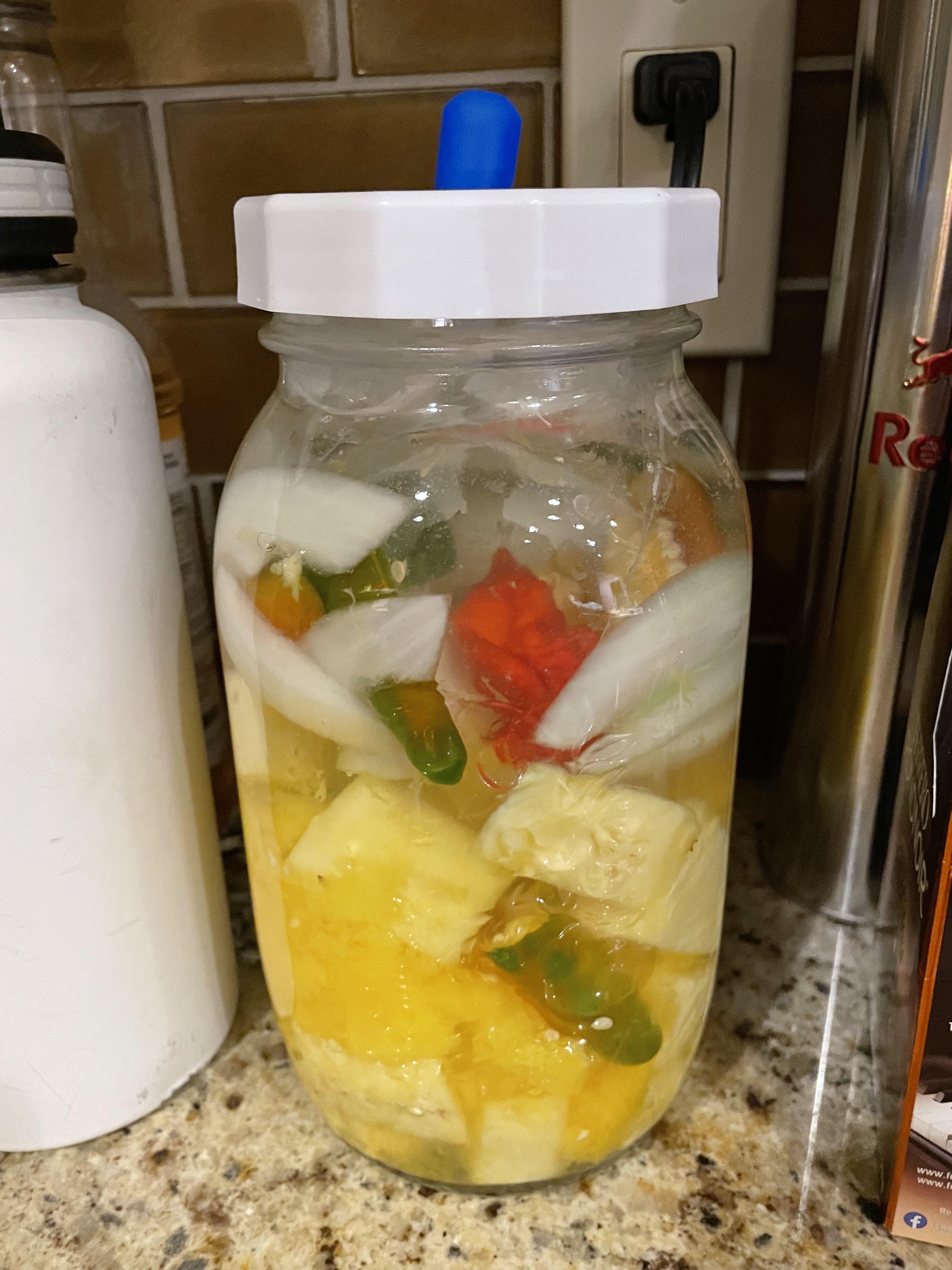 Pineapple Mango Scorpion pepper ferment r/fermentation