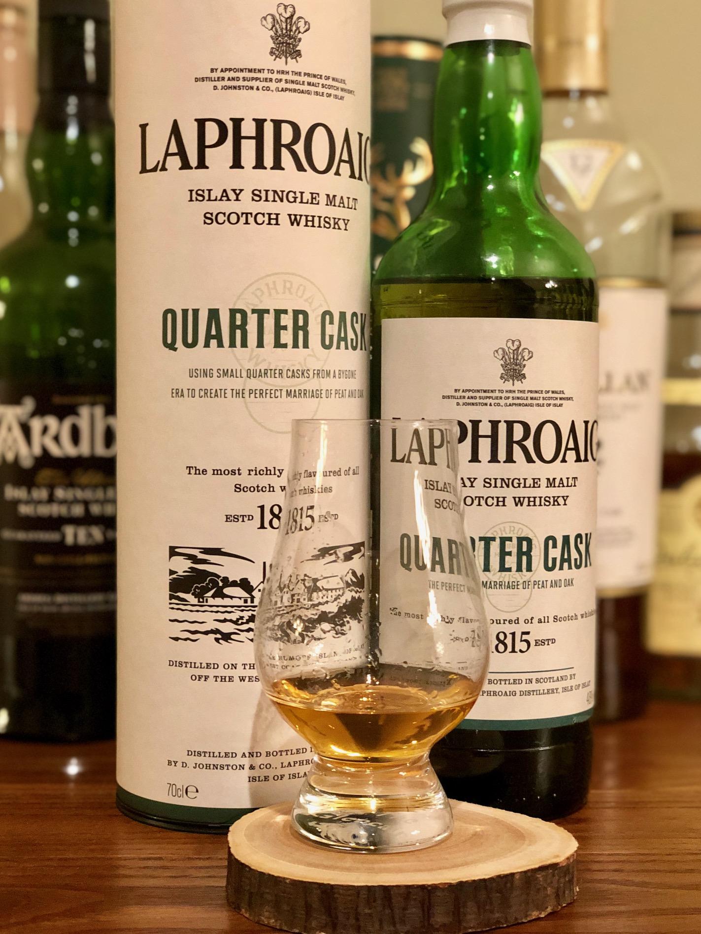 Review 10 Laphroaig Quarter Cask r/Scotch