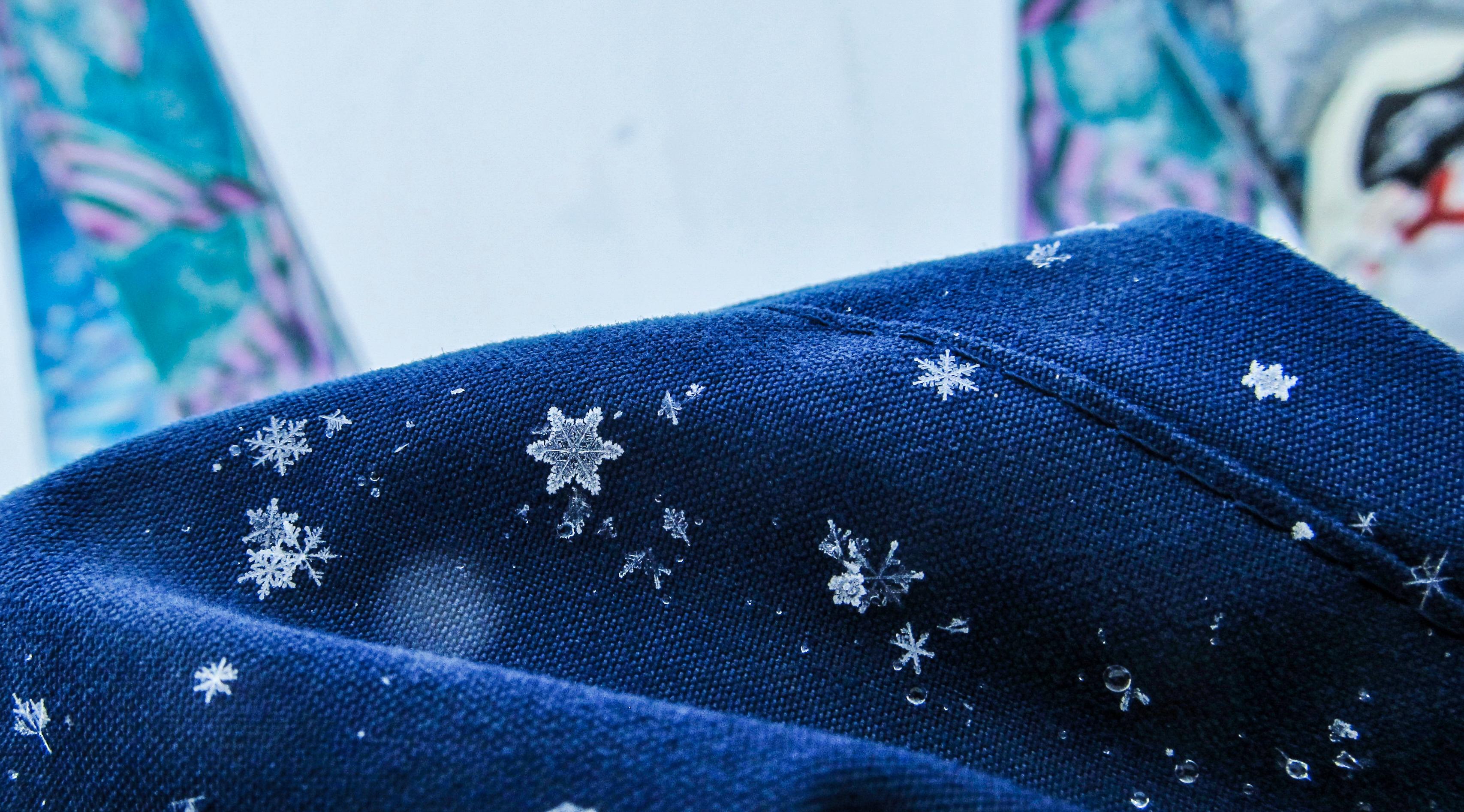 My pants on the lift. Powder Mtn, UT. The flakes were floating upward on this day. r/skiing