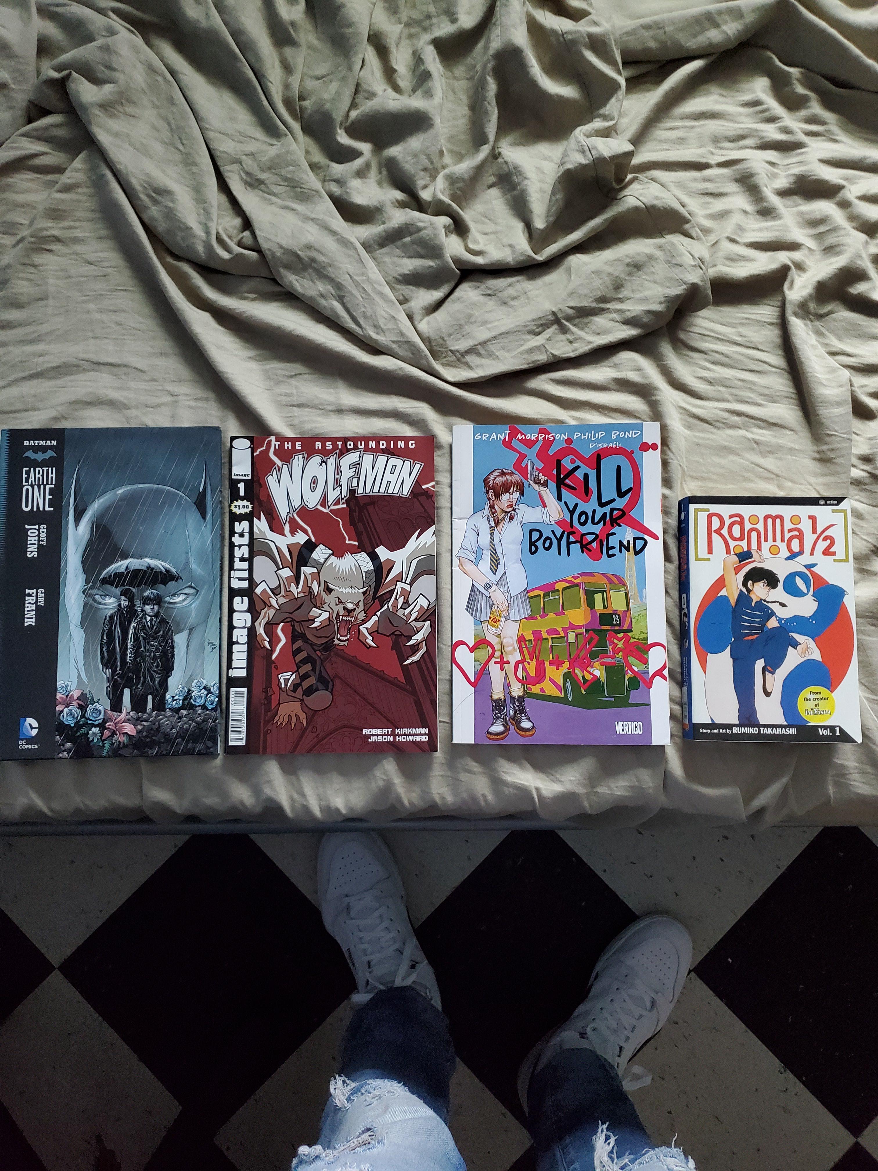 Thrift store pick ups today, Earth One being my first hardcover r