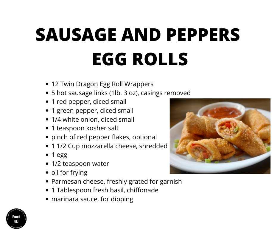 SAUSAGE AND PEPPERS EGG ROLLS r/FoodUK