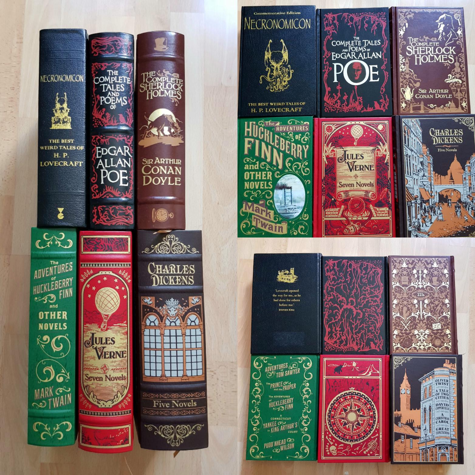 My small collection of classic books. Poe, Verne, Lovecraft, Conan
