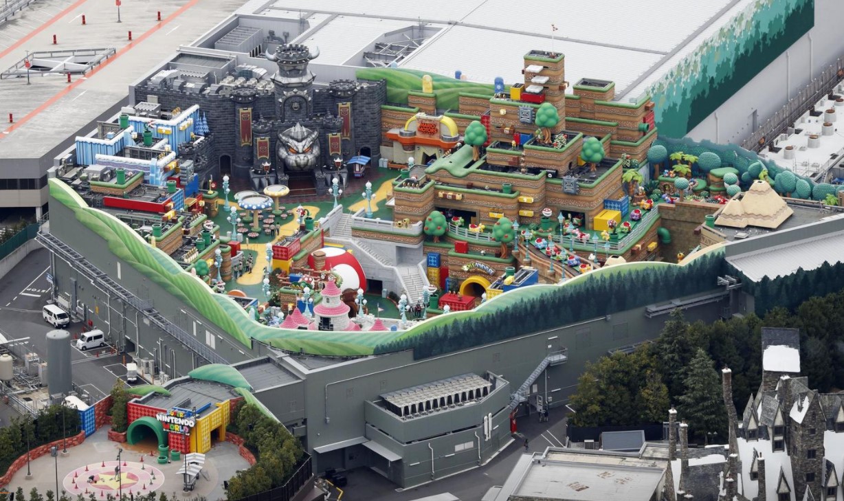 Aerial view of Super Nintendo World in Japan r/gaming