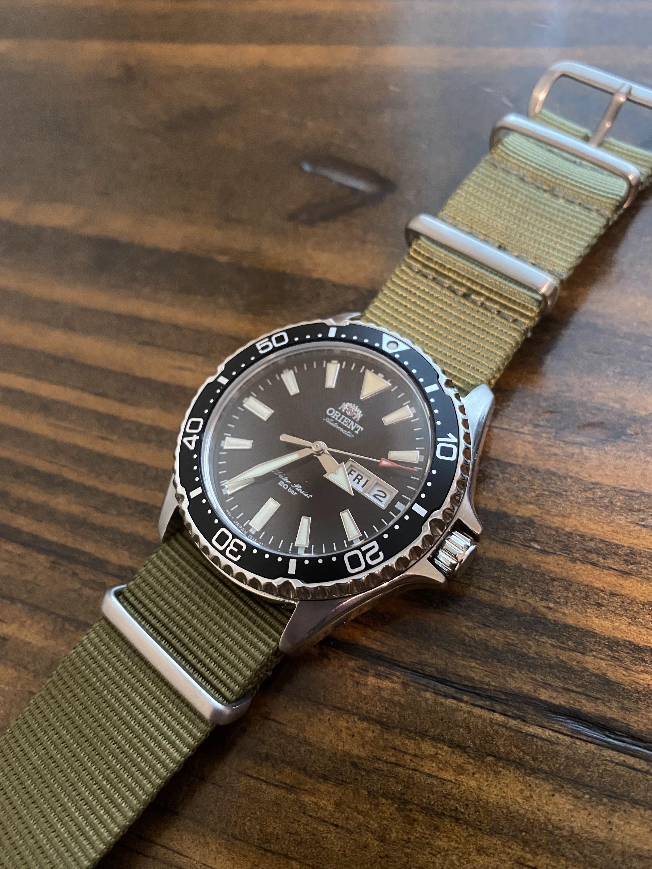 Orient Kamasu Maku III (Blue) With NATO Strap For 201 For, 51 OFF