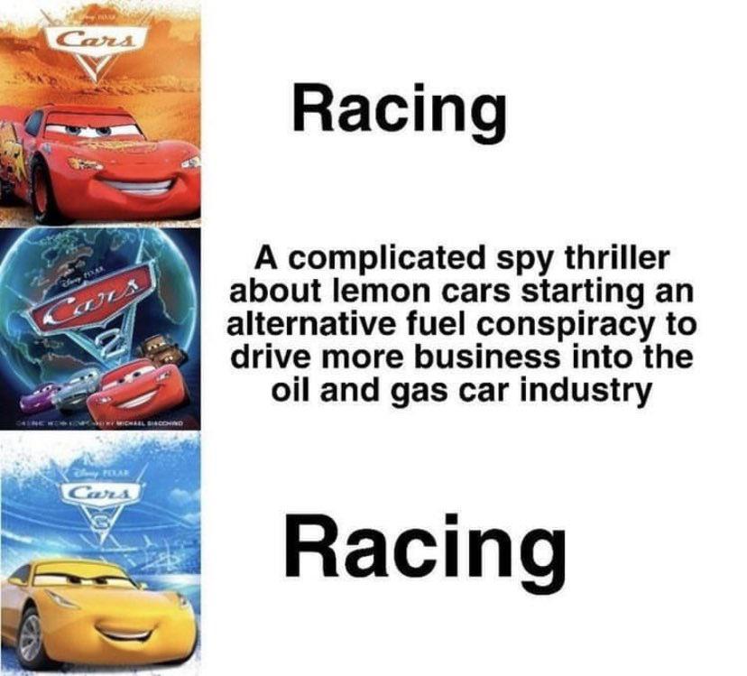 The Cars Trilogy r/memes
