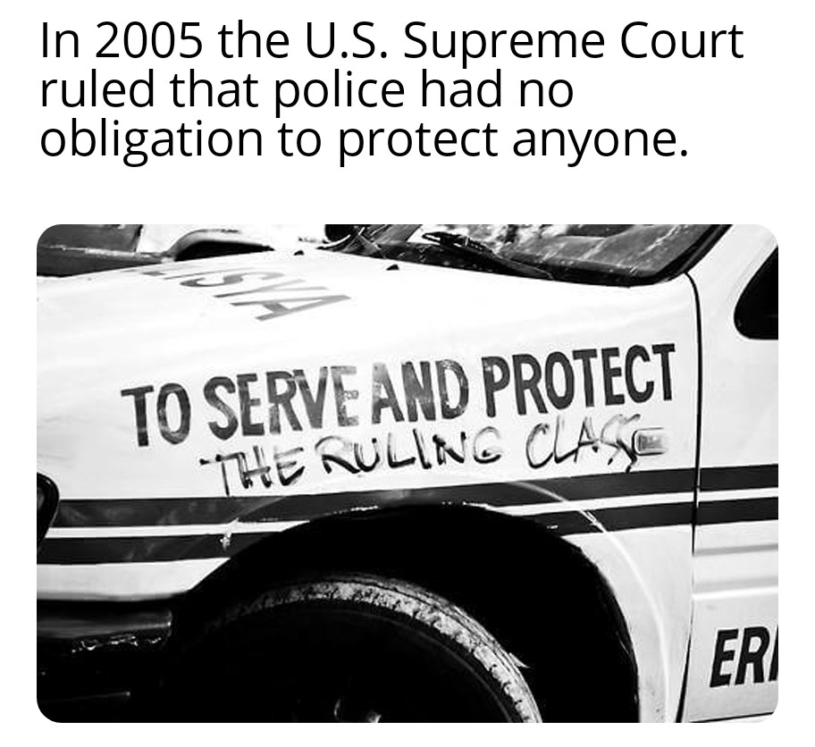 Castle Rock V Gonzales r/libertarianmeme