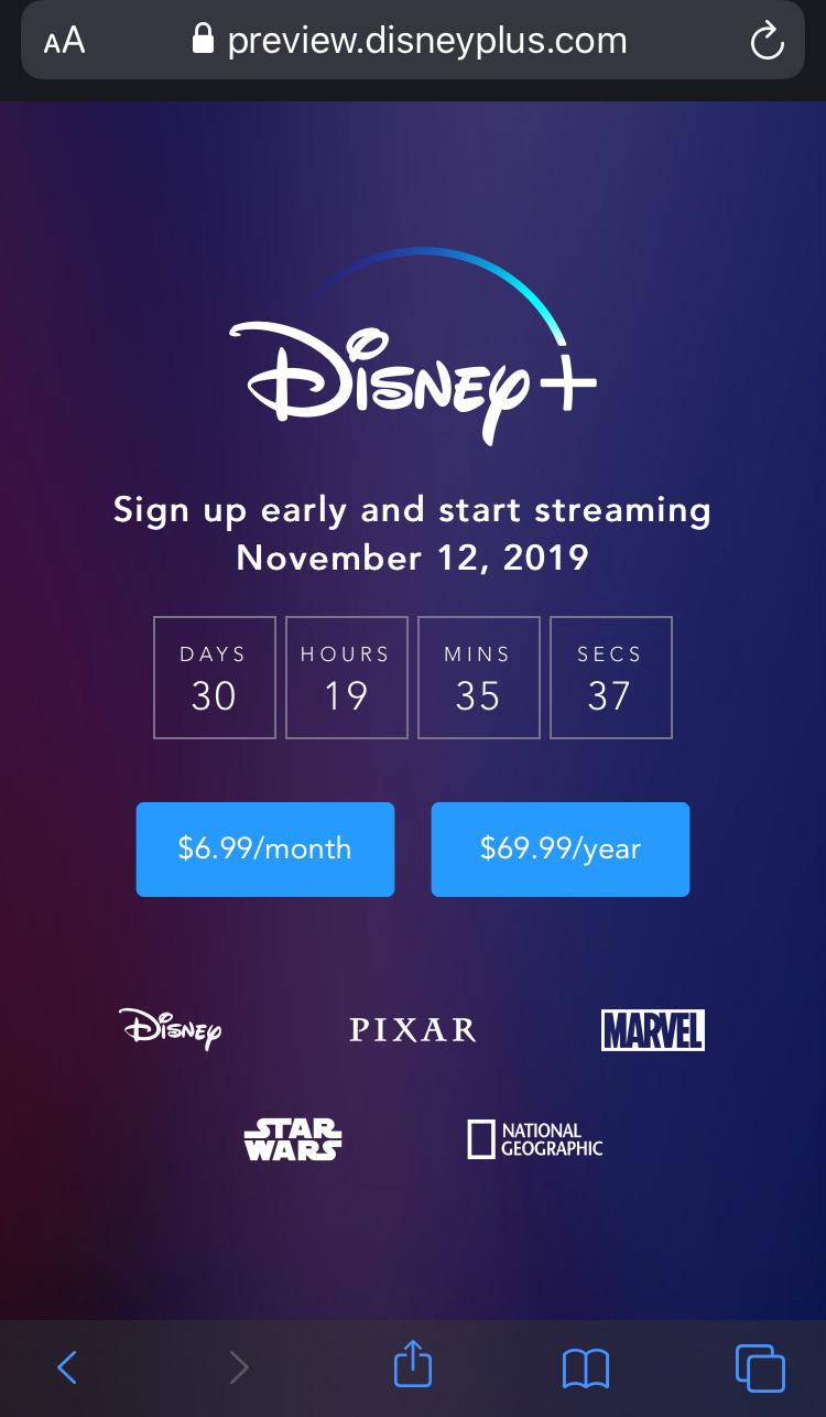 Officially one month until Disney+! DisneyPlus
