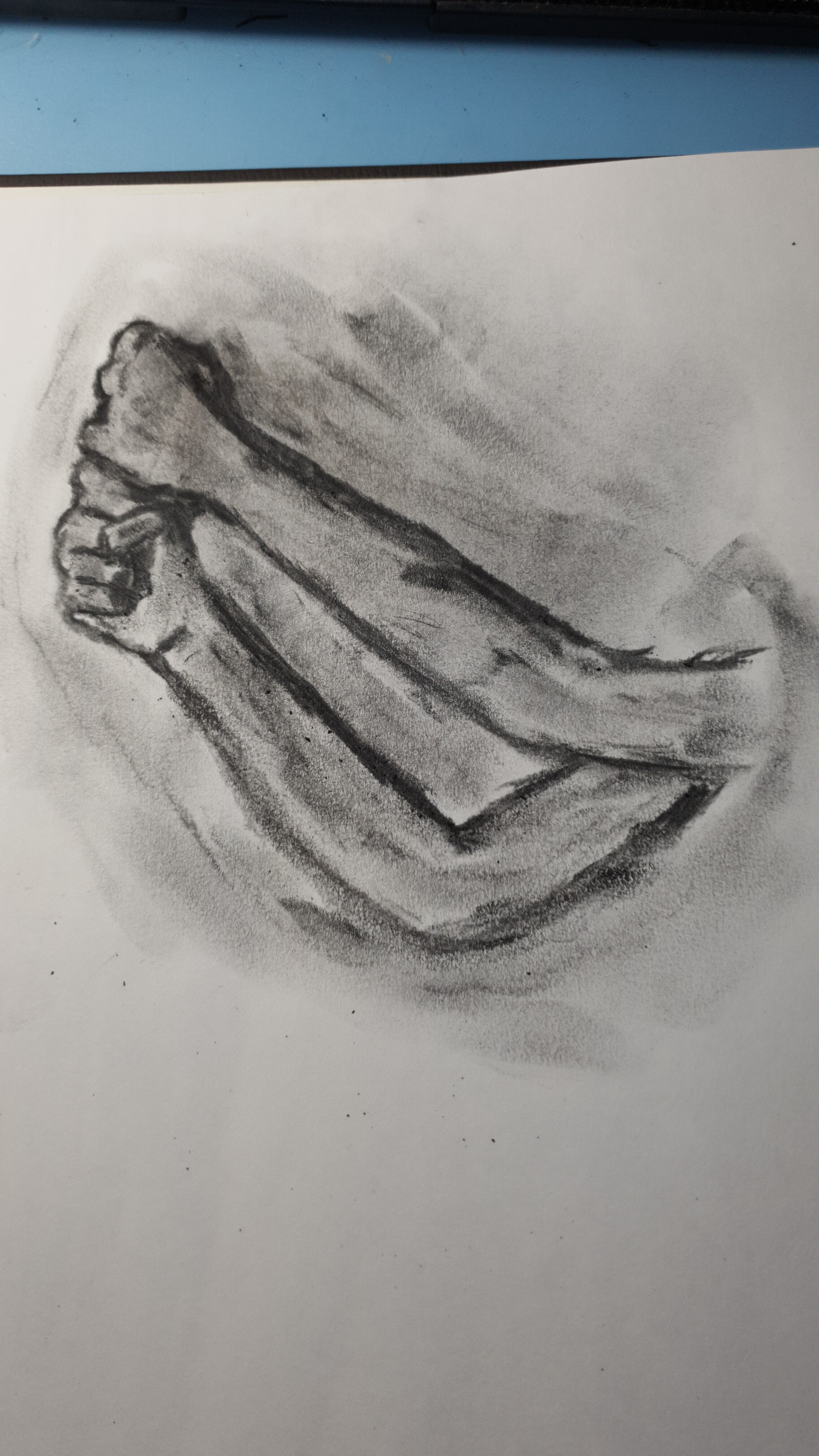 I tried drawing arms and hands. Charcoal on Paper r/learnart