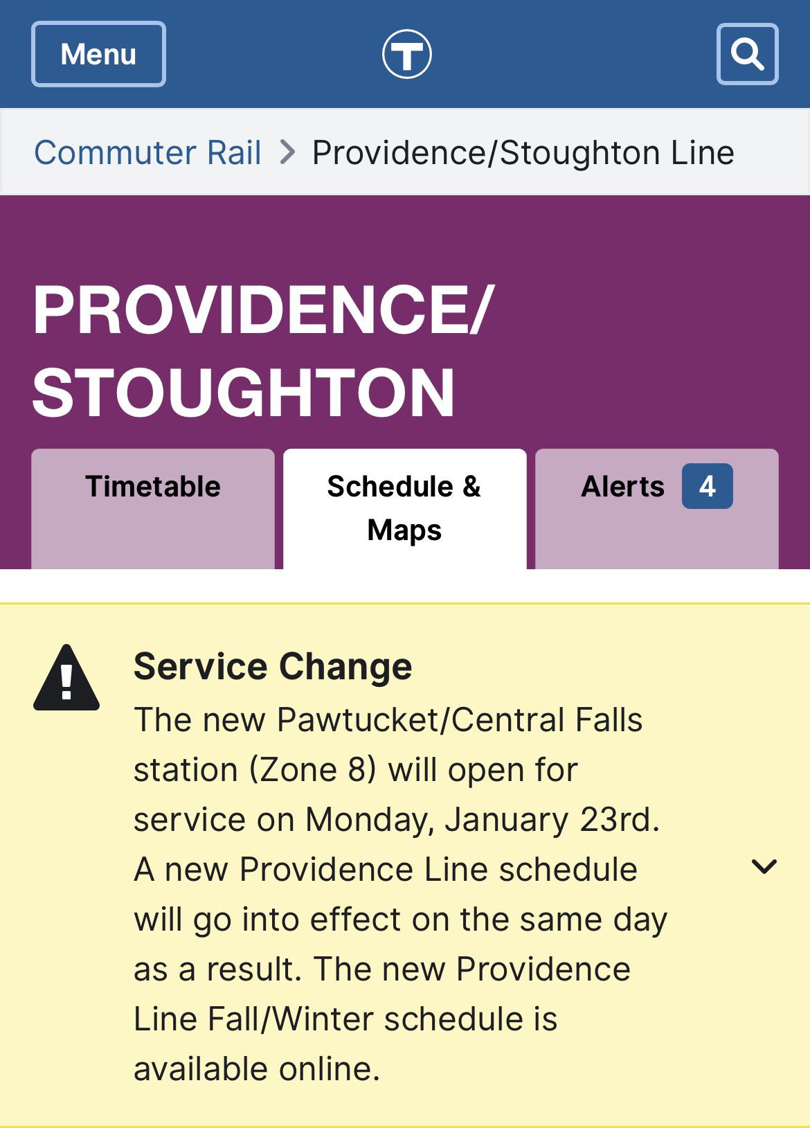 The Pawtucket/Central Falls commuter rail station opens January 23rd