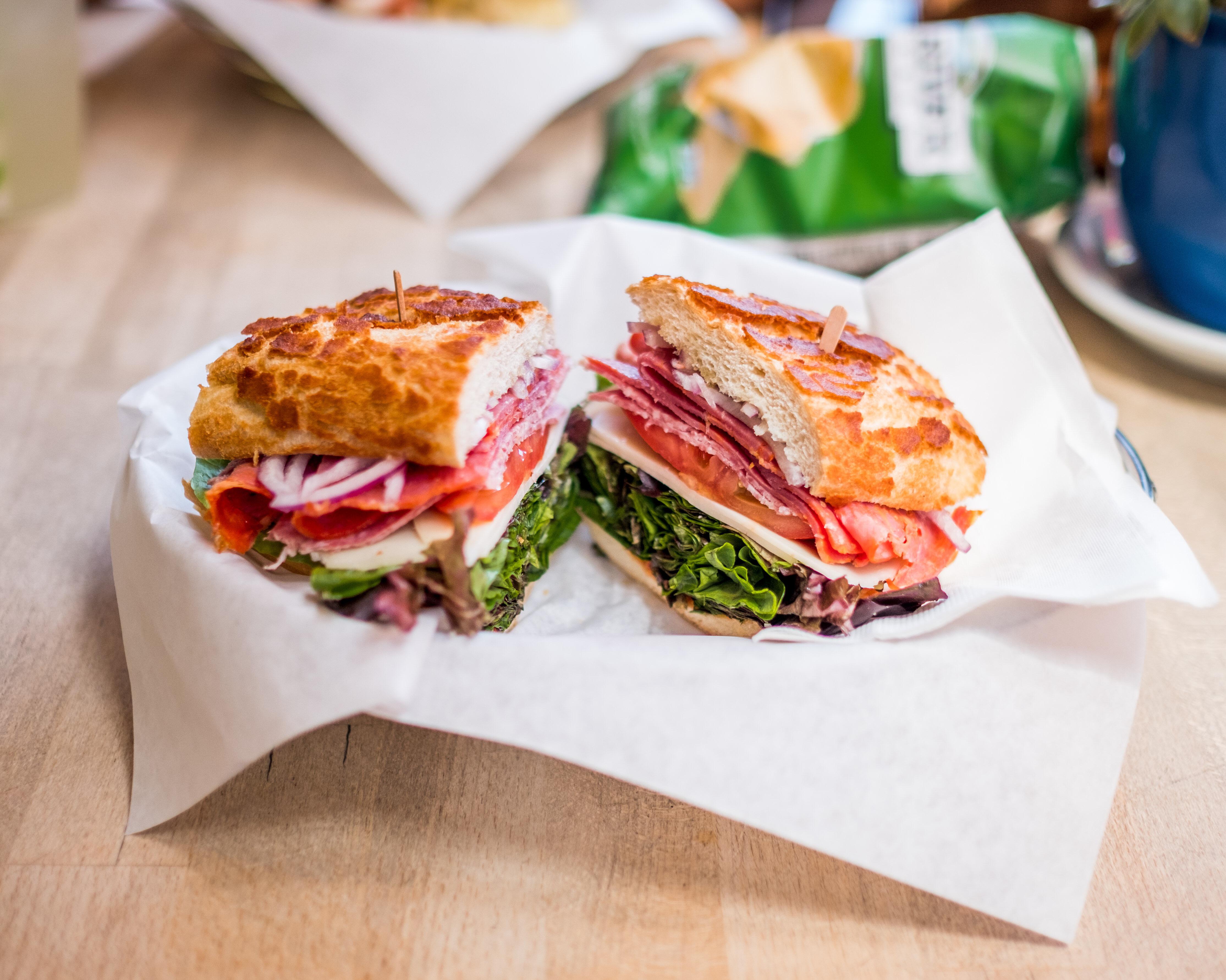 Float’s Italian Sandwich Sopressata, Salami, Manchego cheese, Spring