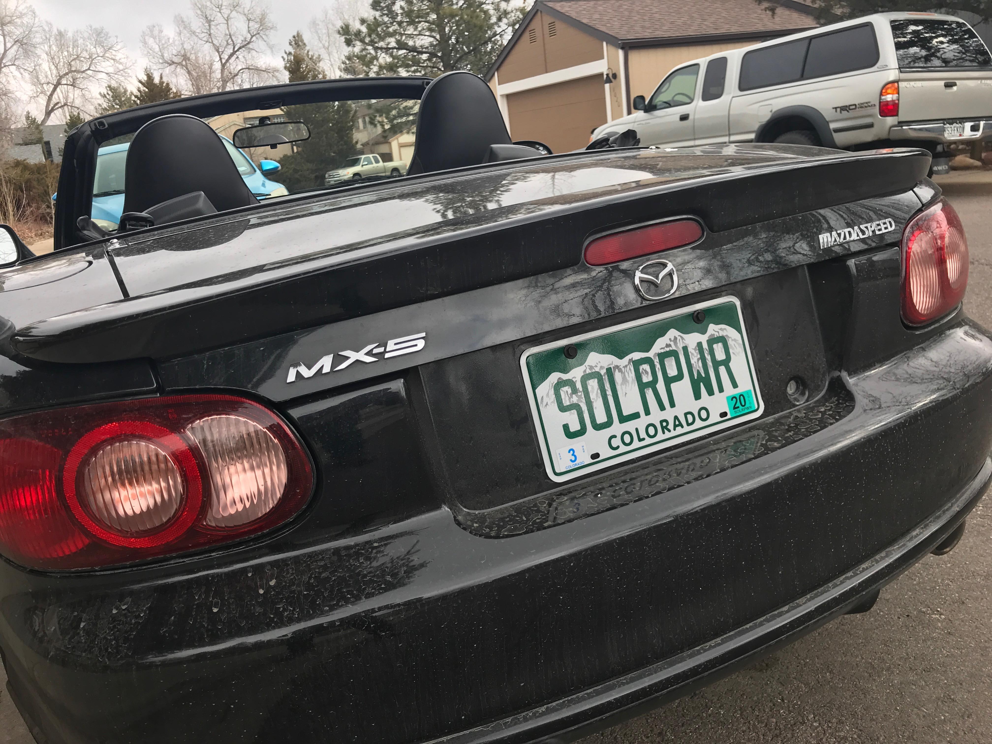 New Custom License Plate r/Miata
