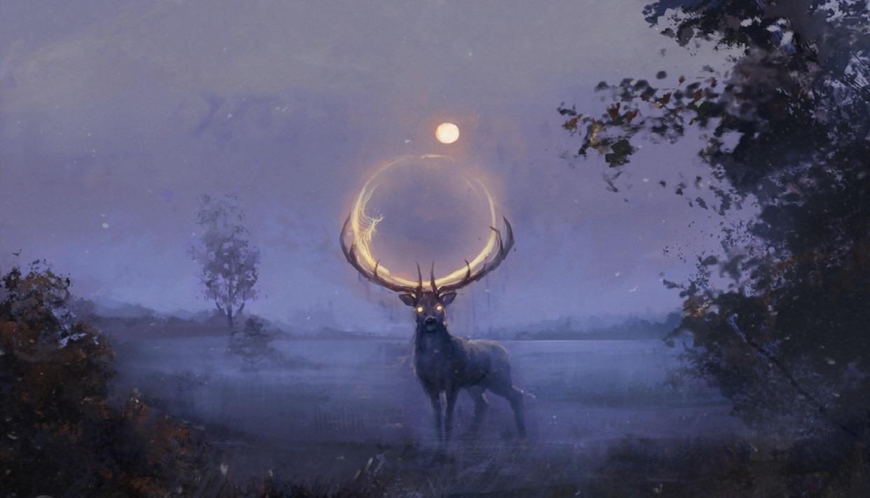 lunar deer [1280x800] wallpaper