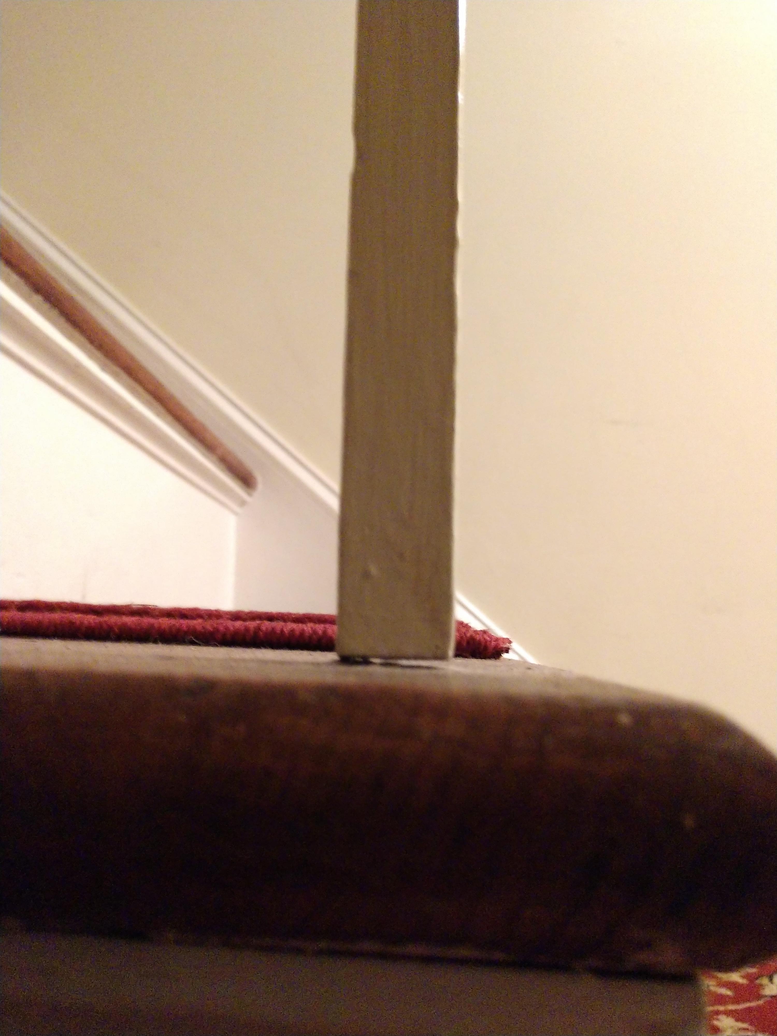 I just noticed this gap on all of my banister posts. I'm moving