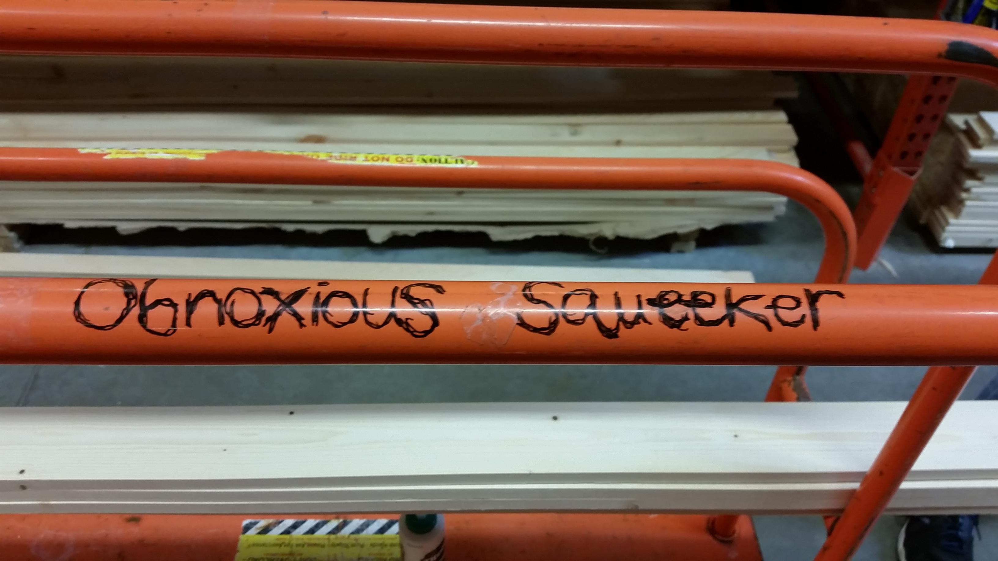 Somebody named a Home Depot lumber cart r/MildlyVandalised