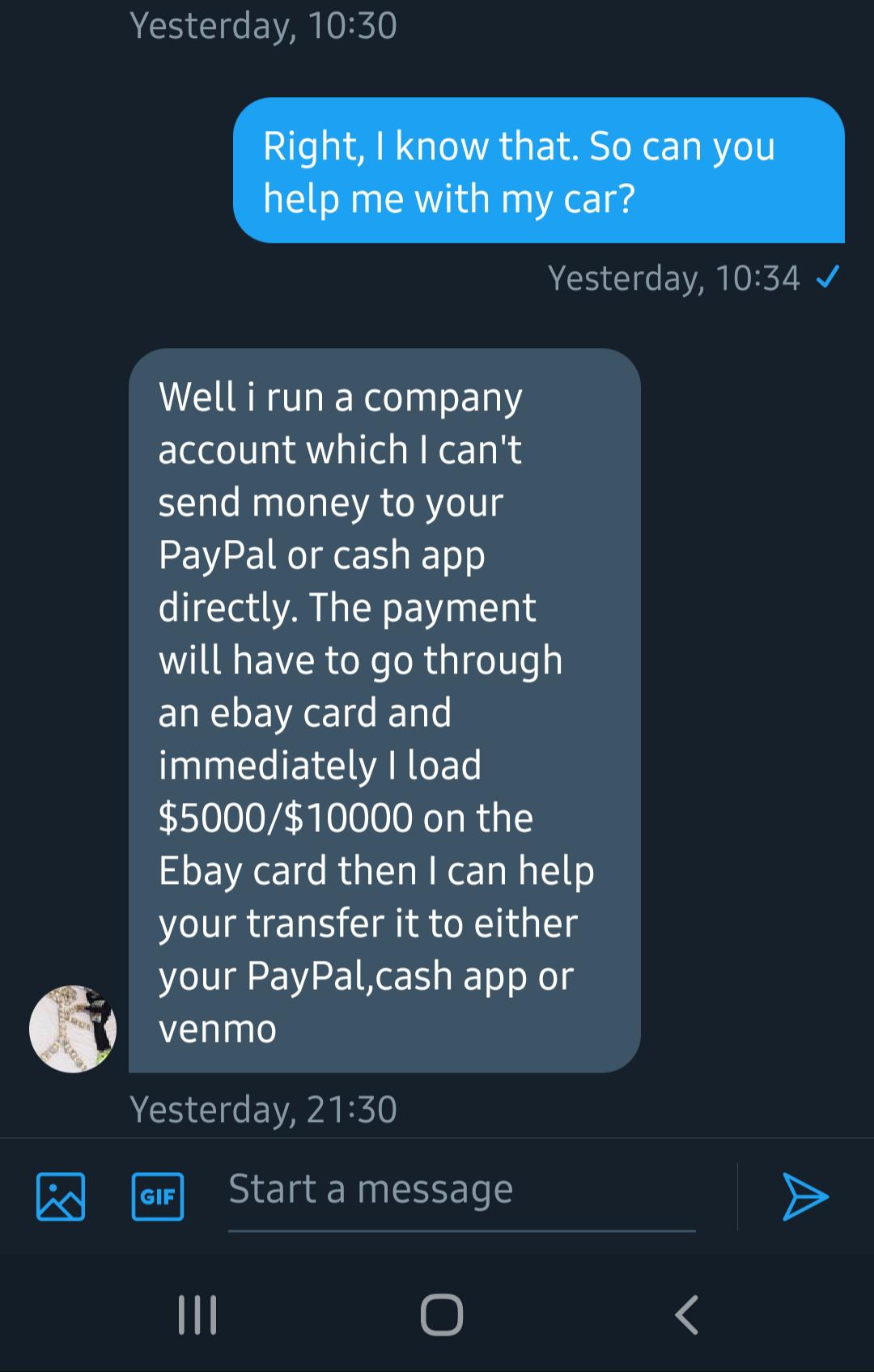 Yet another ebay card scam? r/scambait